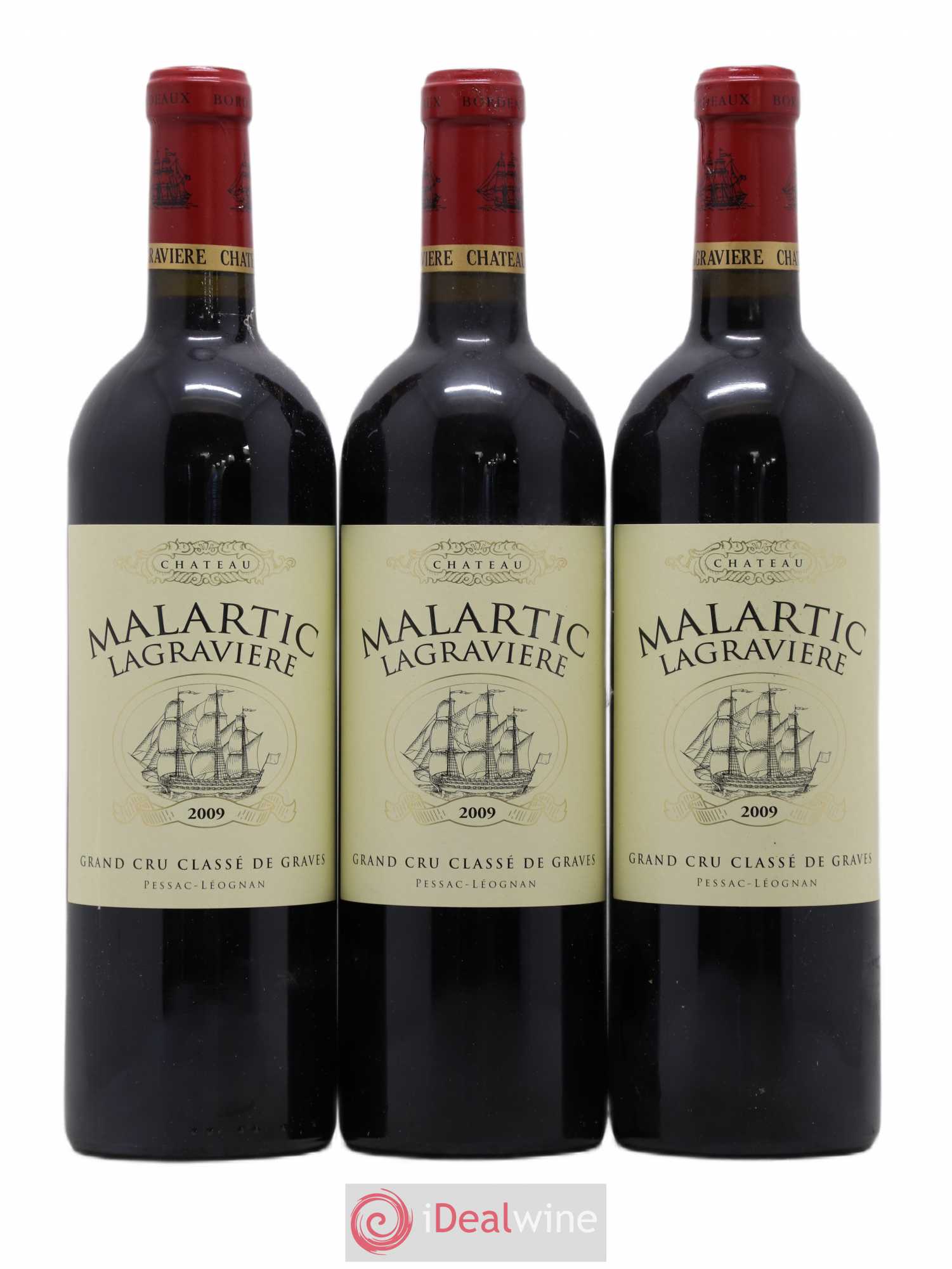Château Malartic-Lagravière Cru Classé de Graves 2009 - Lot de 3 bouteilles - 0
