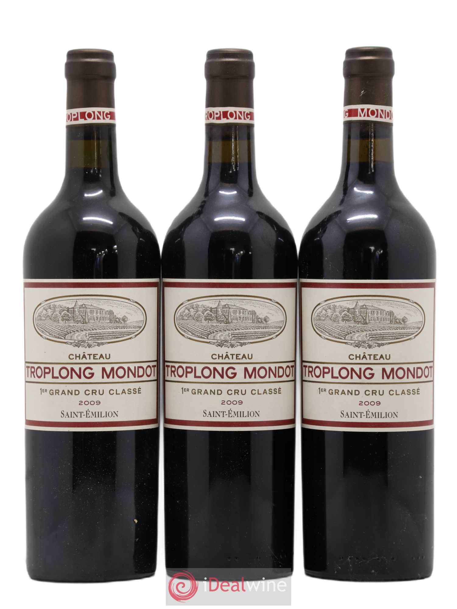 Château Troplong Mondot 1er Grand Cru Classé B 2009 - Lot de 3 bouteilles - 0