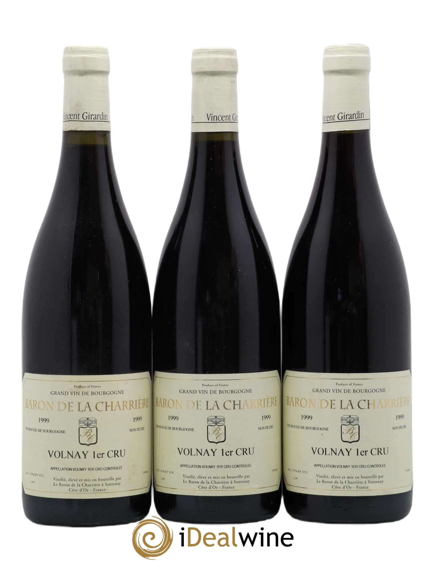Volnay 1er Cru Baron De La Charriere 1999 - Posten von 3 Flaschen - 0