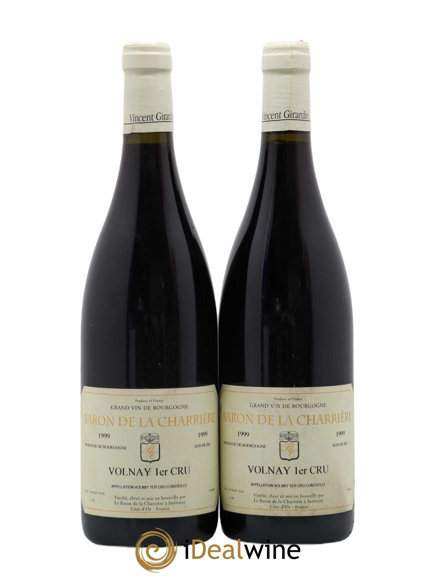 Volnay 1er Cru Baron De La Charriere 1999 - Posten von 2 Flaschen - 0