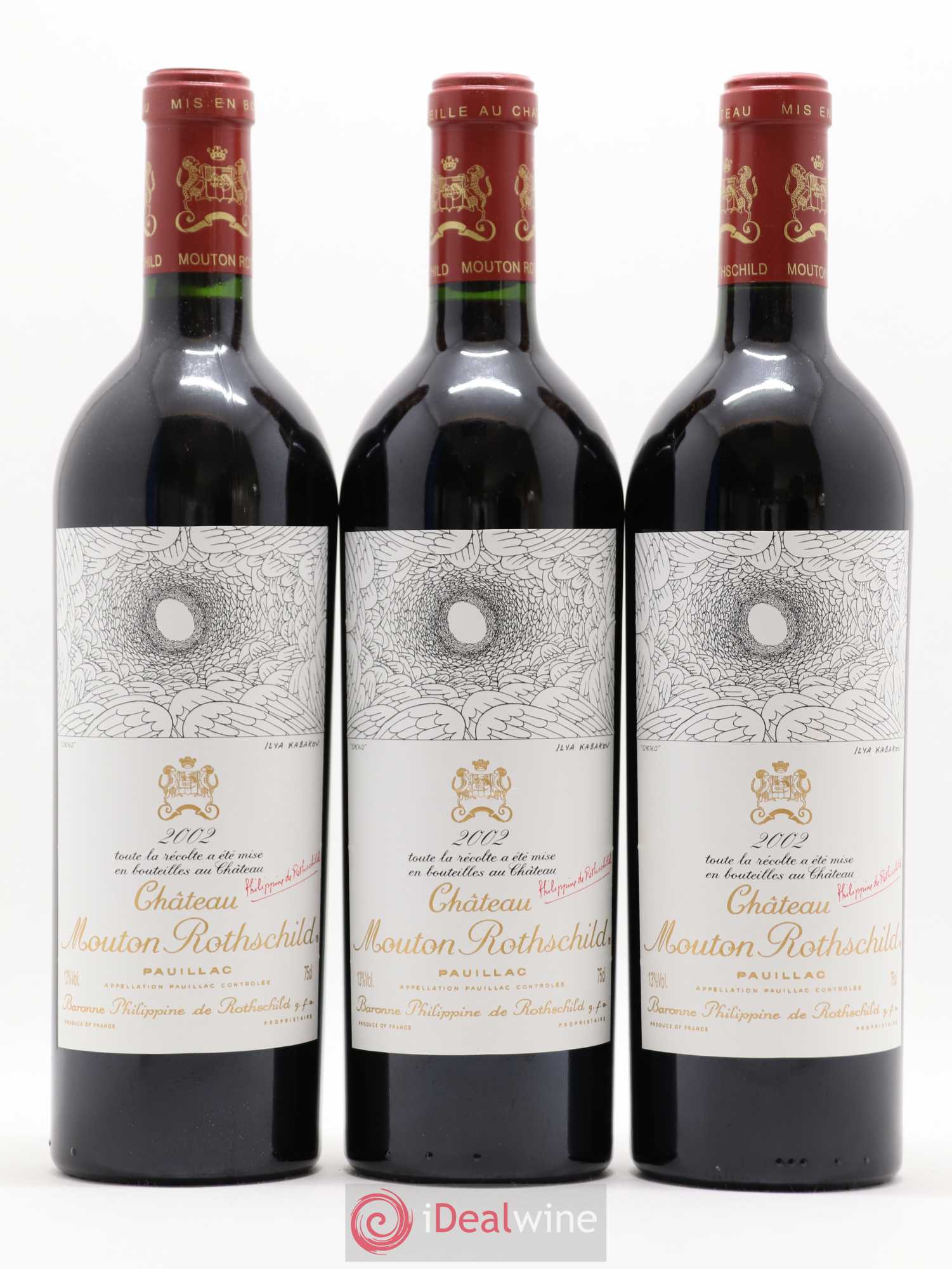 Château Mouton Rothschild 1er Grand Cru Classé 2002 - Lot de 6 bouteilles - 1
