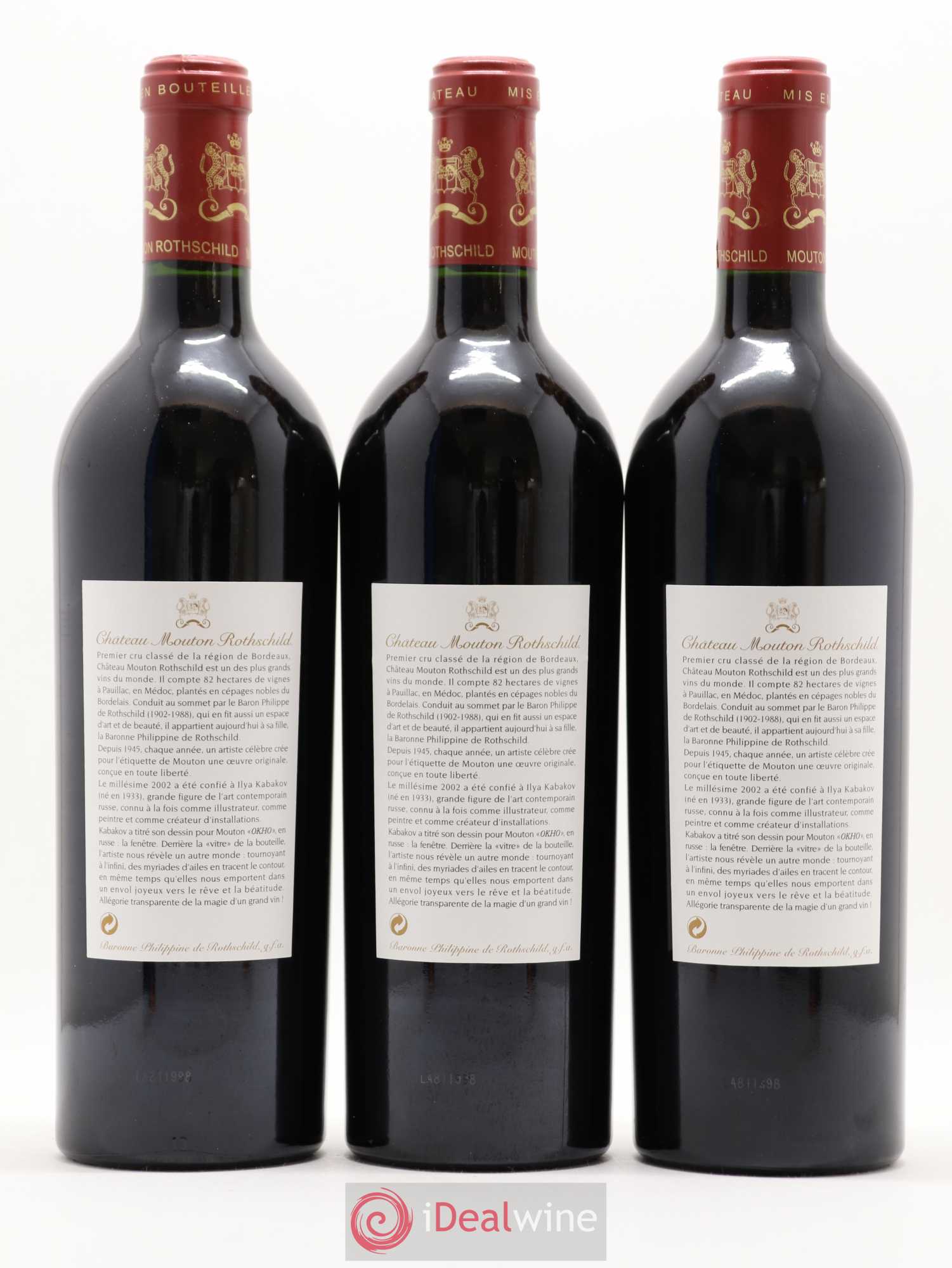Château Mouton Rothschild 1er Grand Cru Classé 2002 - Lot de 6 bouteilles - 4