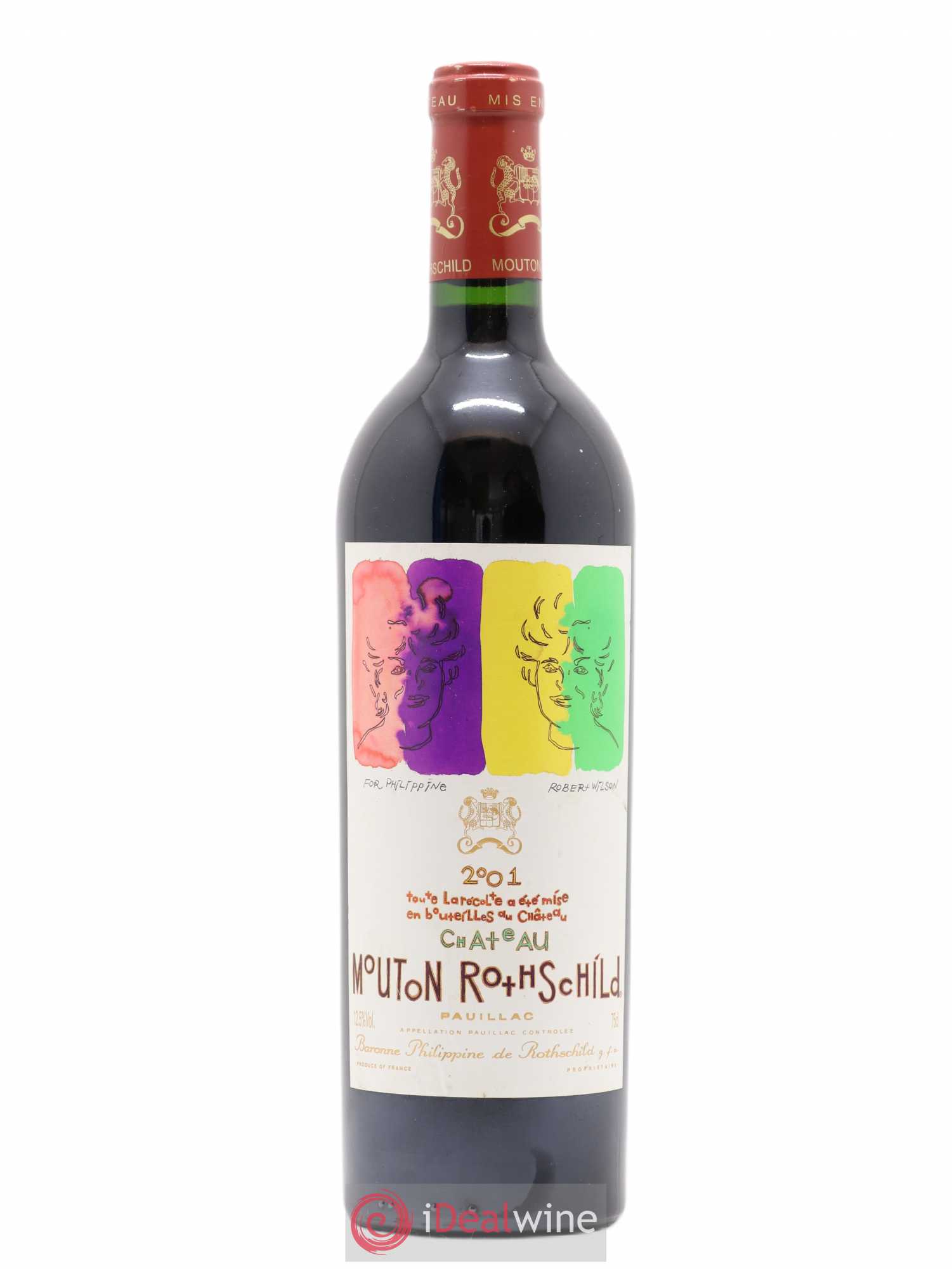 Château Mouton Rothschild 1er Grand Cru Classé 2001 - Lot de 1 bouteille - 0