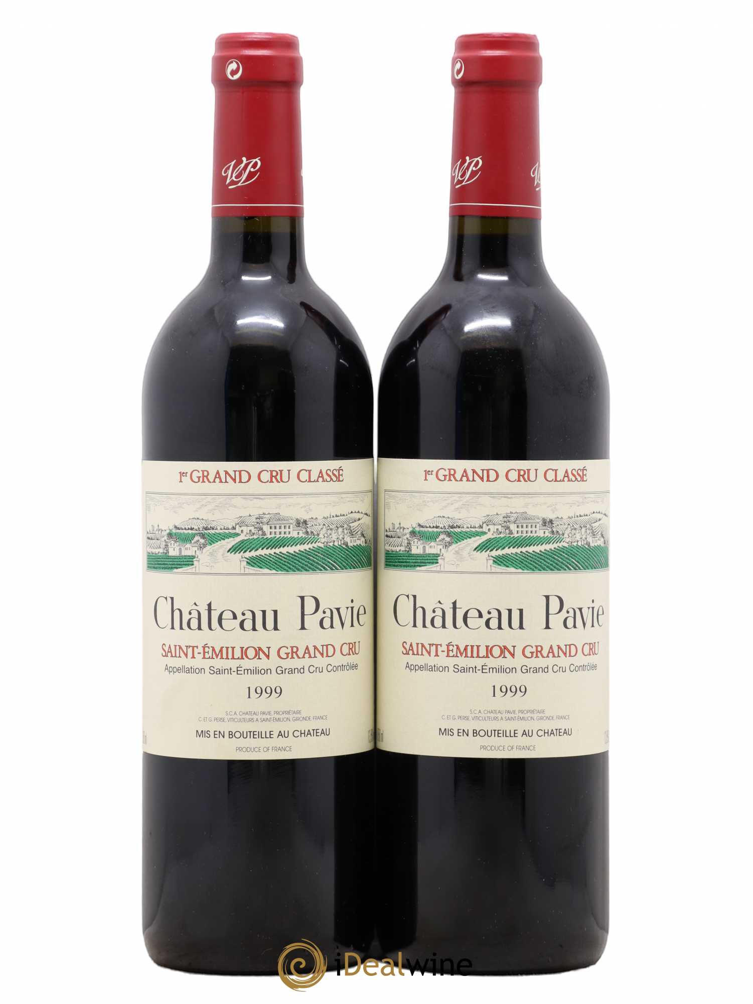 Château Pavie 1er Grand Cru Classé A 1999 - Lot de 2 bouteilles - 0