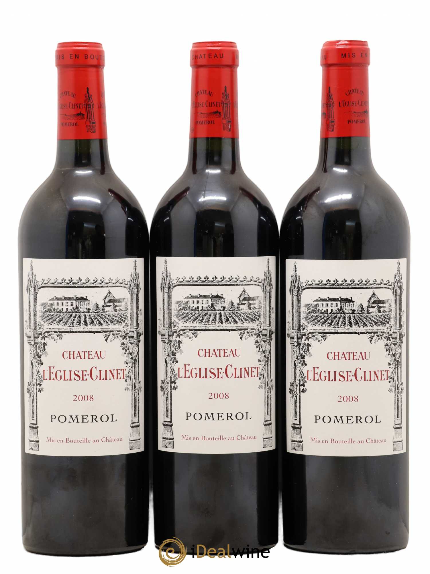 Château l' Église Clinet 2008 - Lot de 3 bouteilles - 0