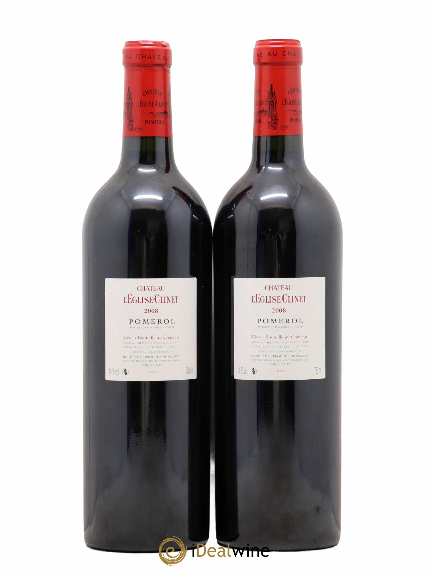 Château l' Église Clinet 2008 - Lot de 2 bouteilles - 1
