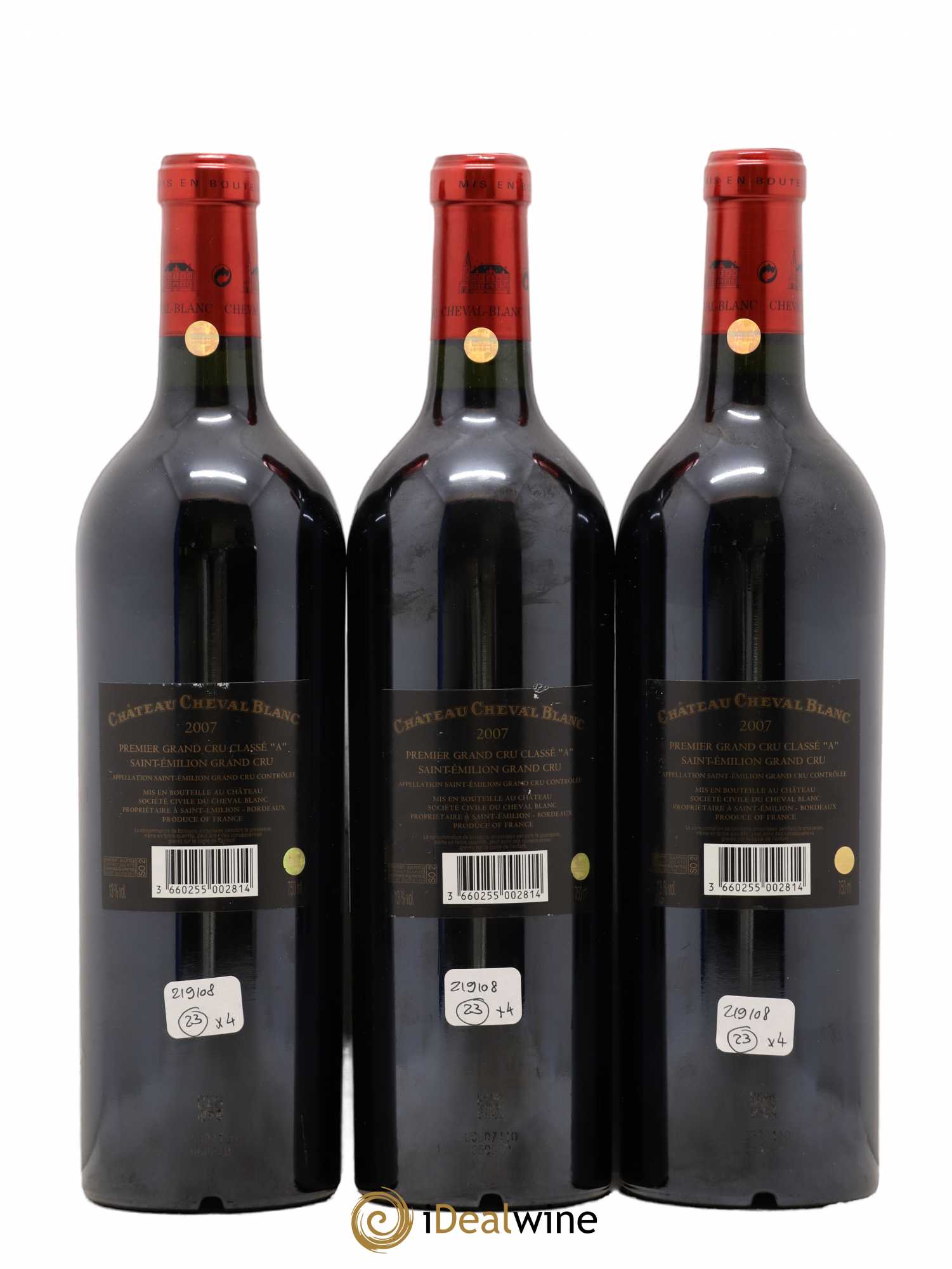Château Cheval Blanc 1er Grand Cru Classé A 2007 - Lot de 3 bouteilles - 1