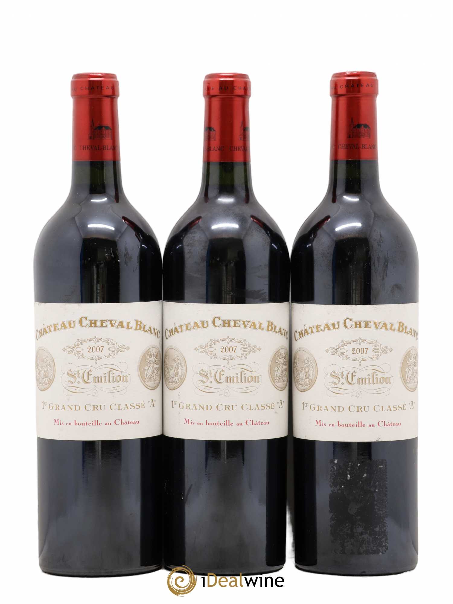 Château Cheval Blanc 1er Grand Cru Classé A 2007 - Lot de 3 bouteilles - 0