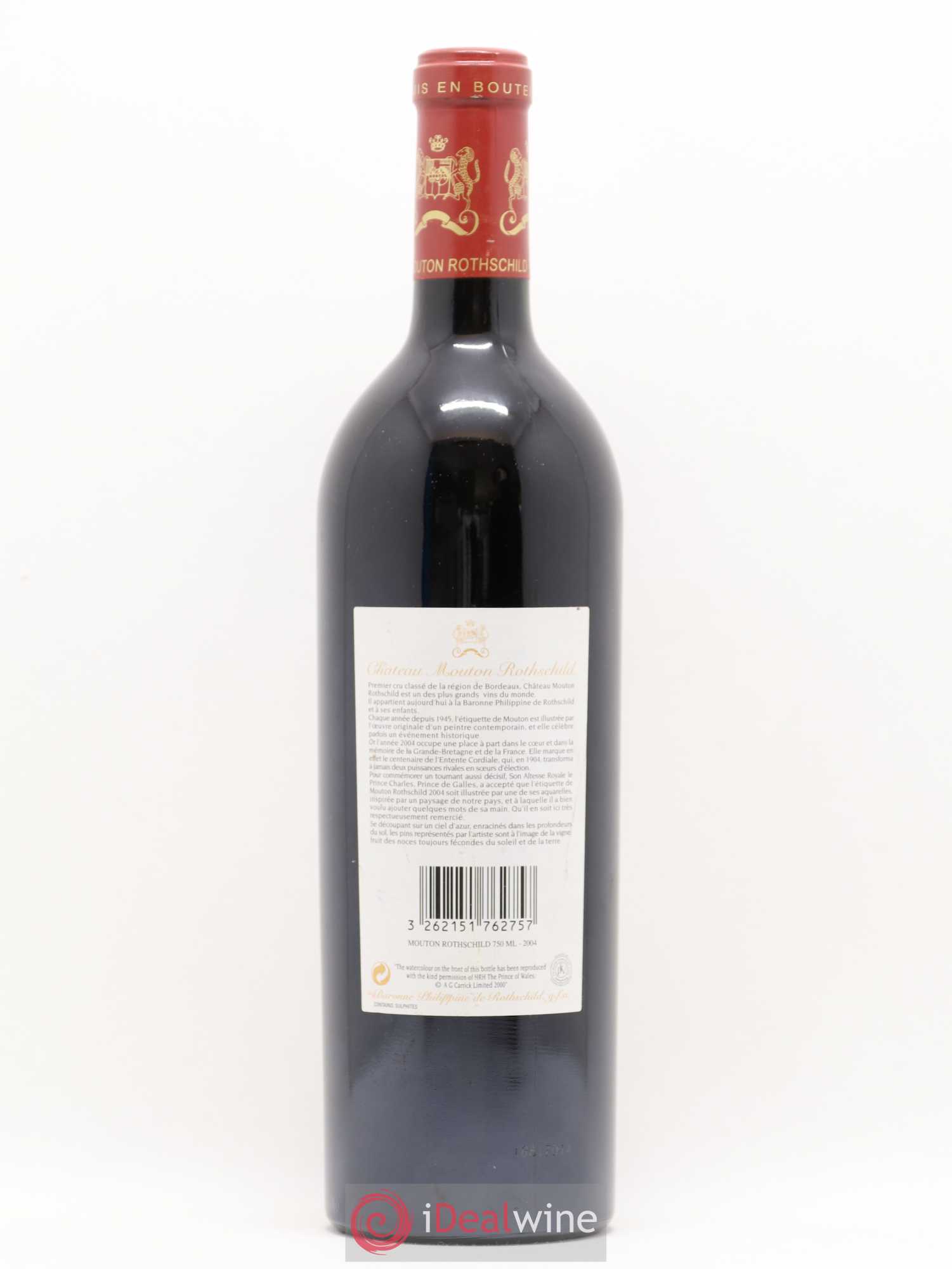 Château Mouton Rothschild 1er Grand Cru Classé 2004 - Lot de 1 bouteille - 1