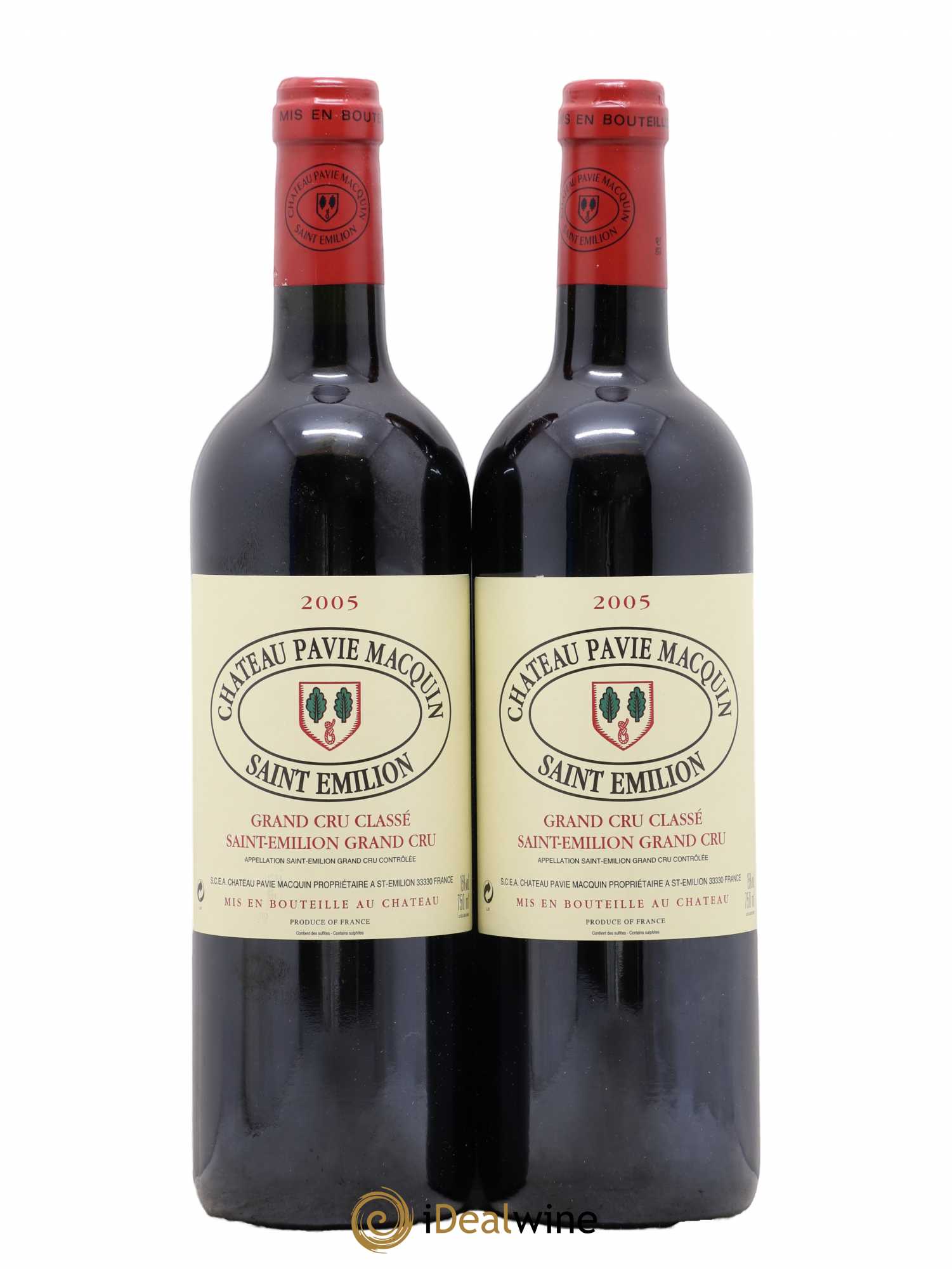 Château Pavie Macquin 1er Grand Cru Classé B 2005 - Lot de 2 bouteilles - 0