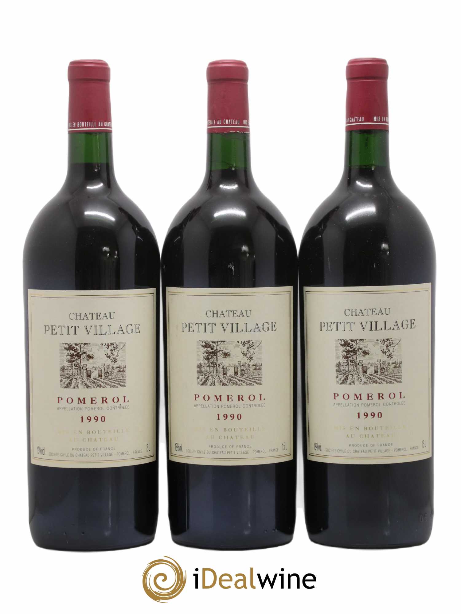 Château Petit Village (sans prix de réserve) 1990 - Lot de 3 magnums - 0
