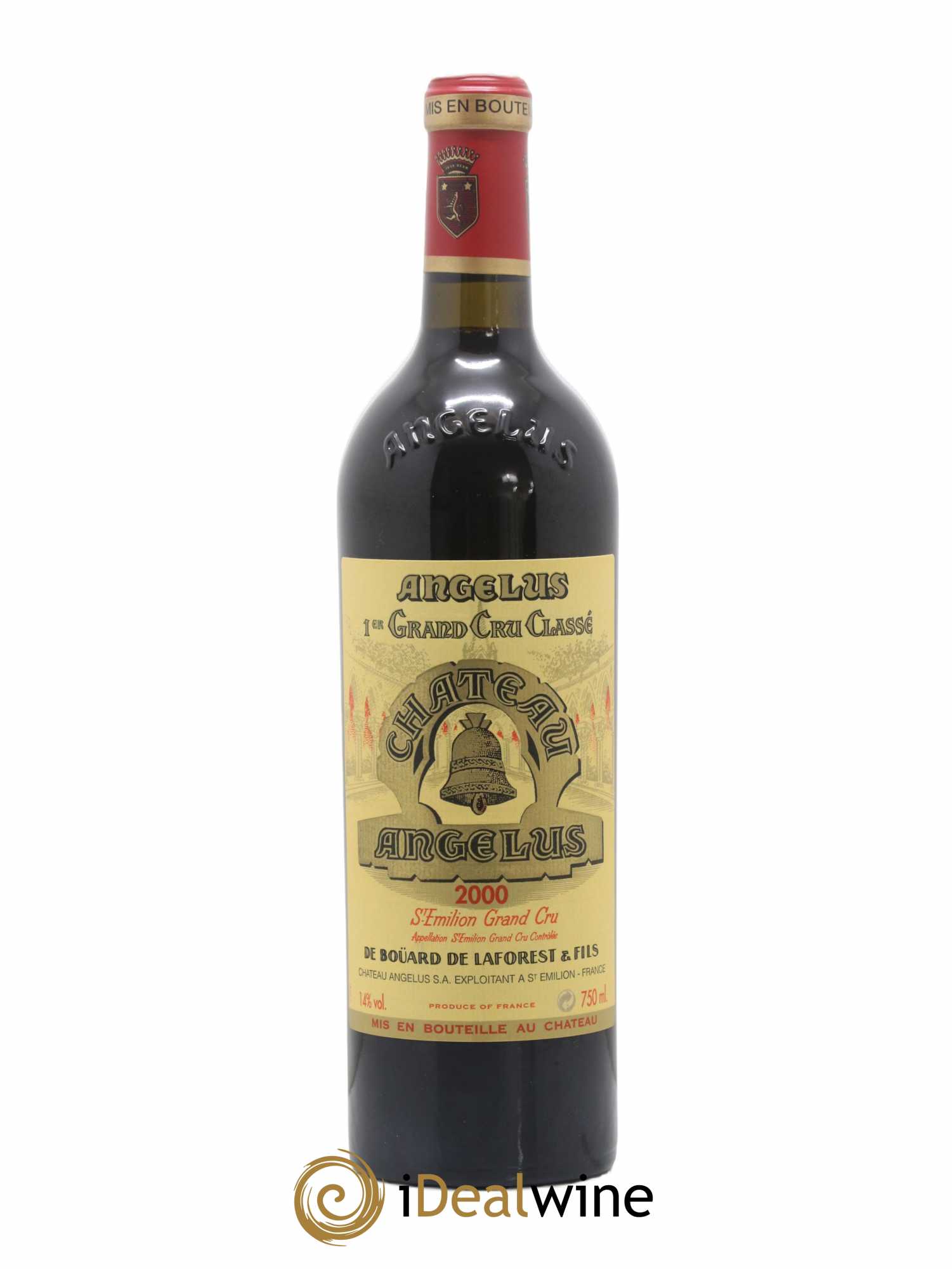 Château Angélus 1er Grand Cru Classé A 2000 - Lot de 1 bouteille - 0