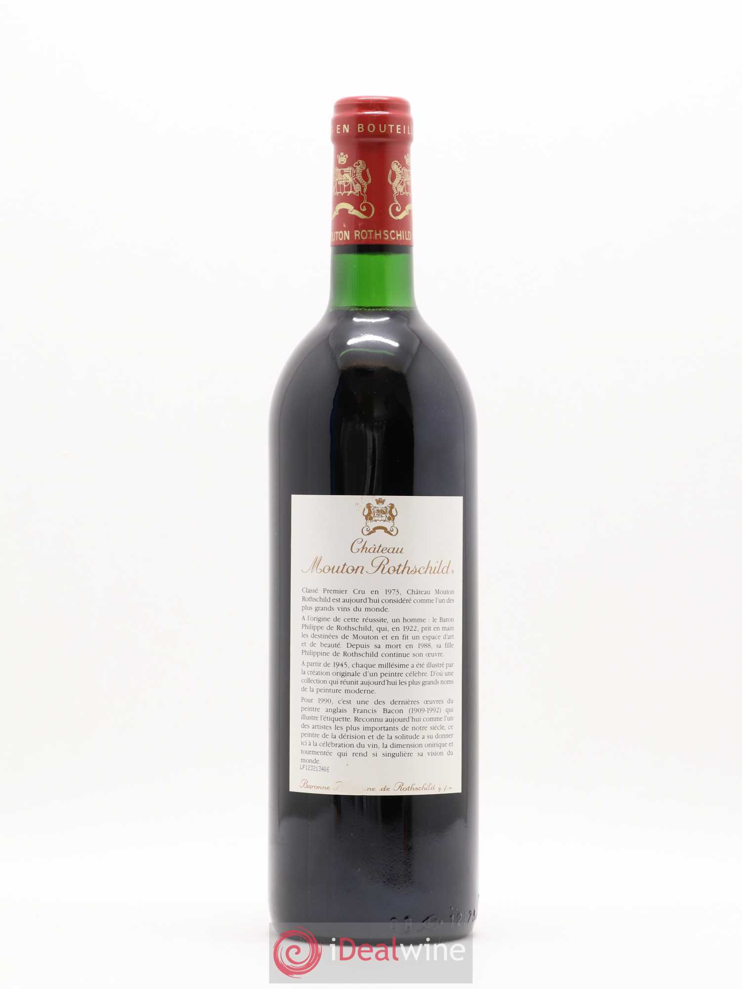 Château Mouton Rothschild 1er Grand Cru Classé 1990 - Lot de 1 bouteille - 1