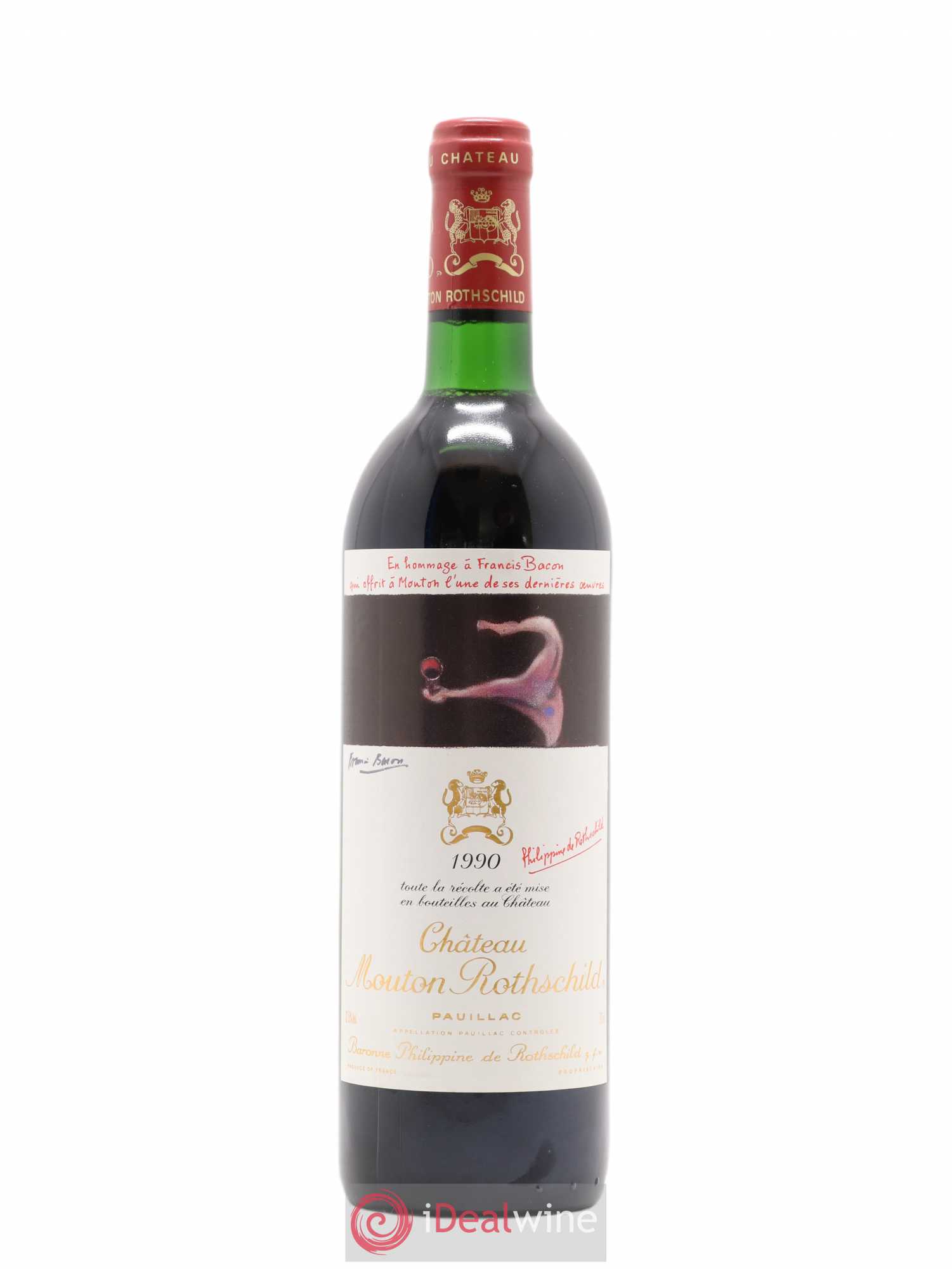 Château Mouton Rothschild 1er Grand Cru Classé 1990 - Lot de 1 bouteille - 0
