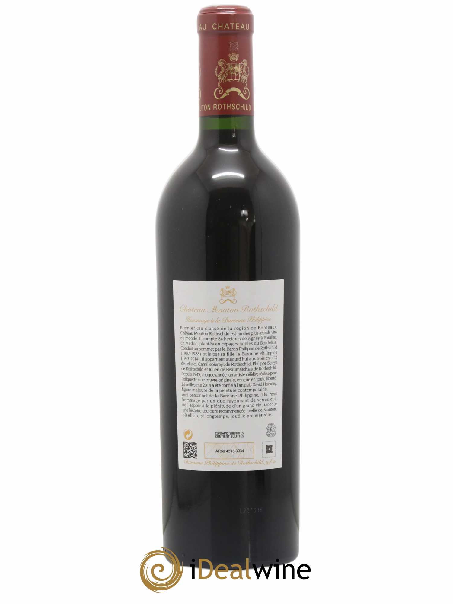 Château Mouton Rothschild 1er Grand Cru Classé 2014 - Lot de 1 bouteille - 1