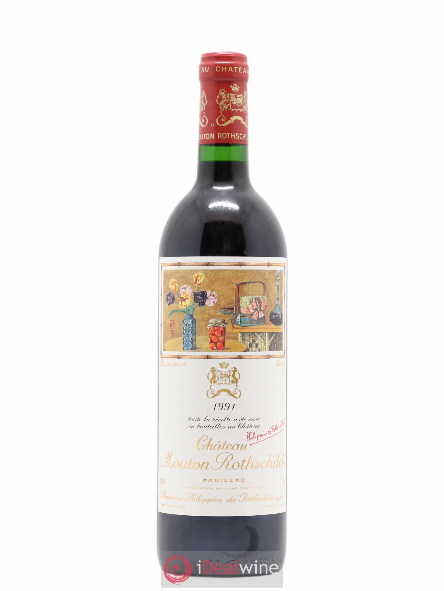Château Mouton Rothschild 1er Grand Cru Classé 1991 - Lot de 1 bouteille - 0