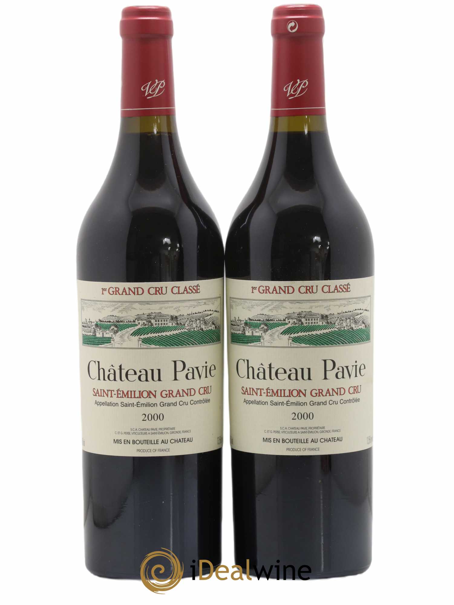 Château Pavie 1er Grand Cru Classé A 2000 - Lot de 2 bouteilles - 0