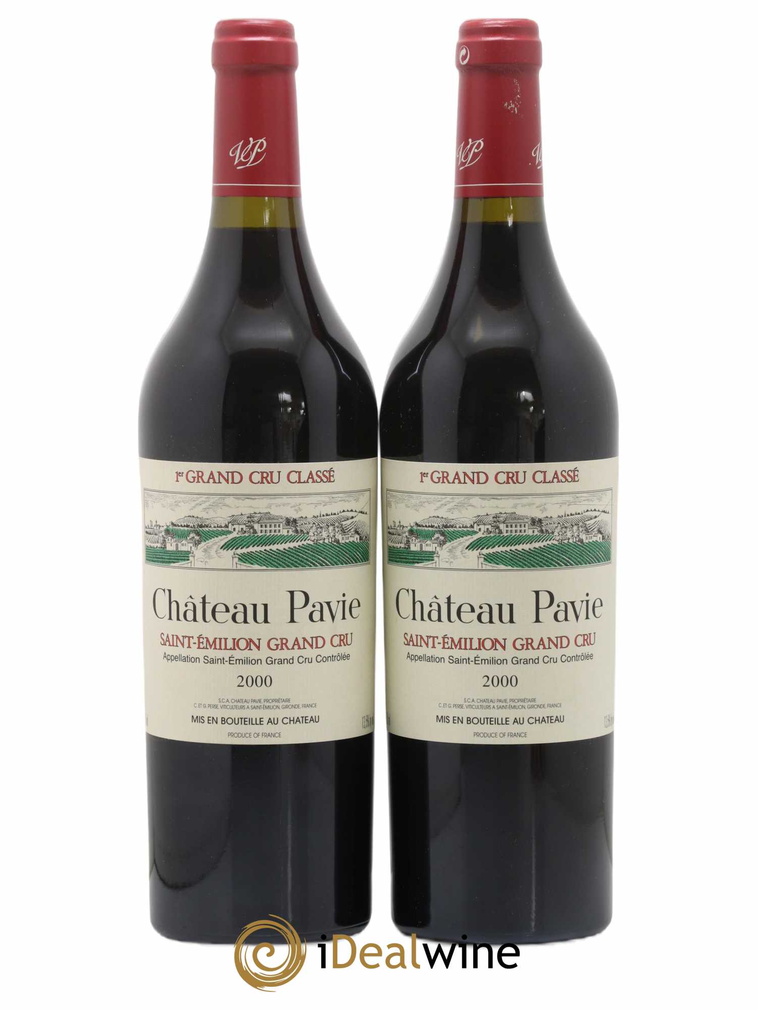 Château Pavie 1er Grand Cru Classé A 2000 - Lot de 2 bouteilles - 0
