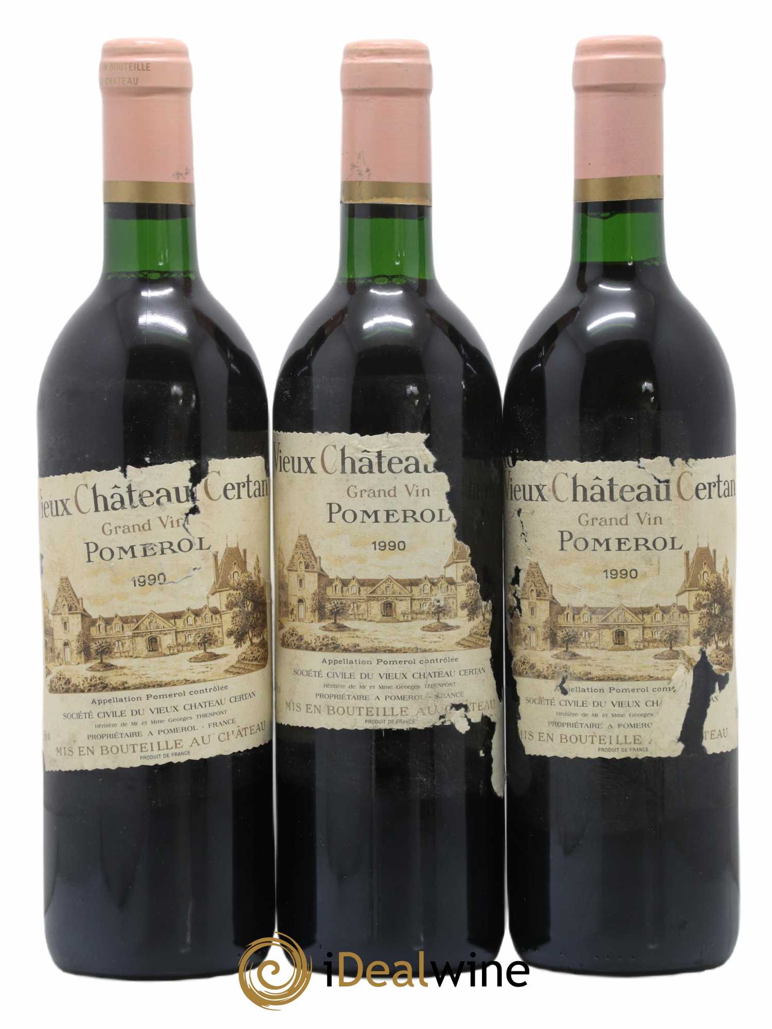 Vieux Château Certan 1990 - Lot de 3 bouteilles - 0
