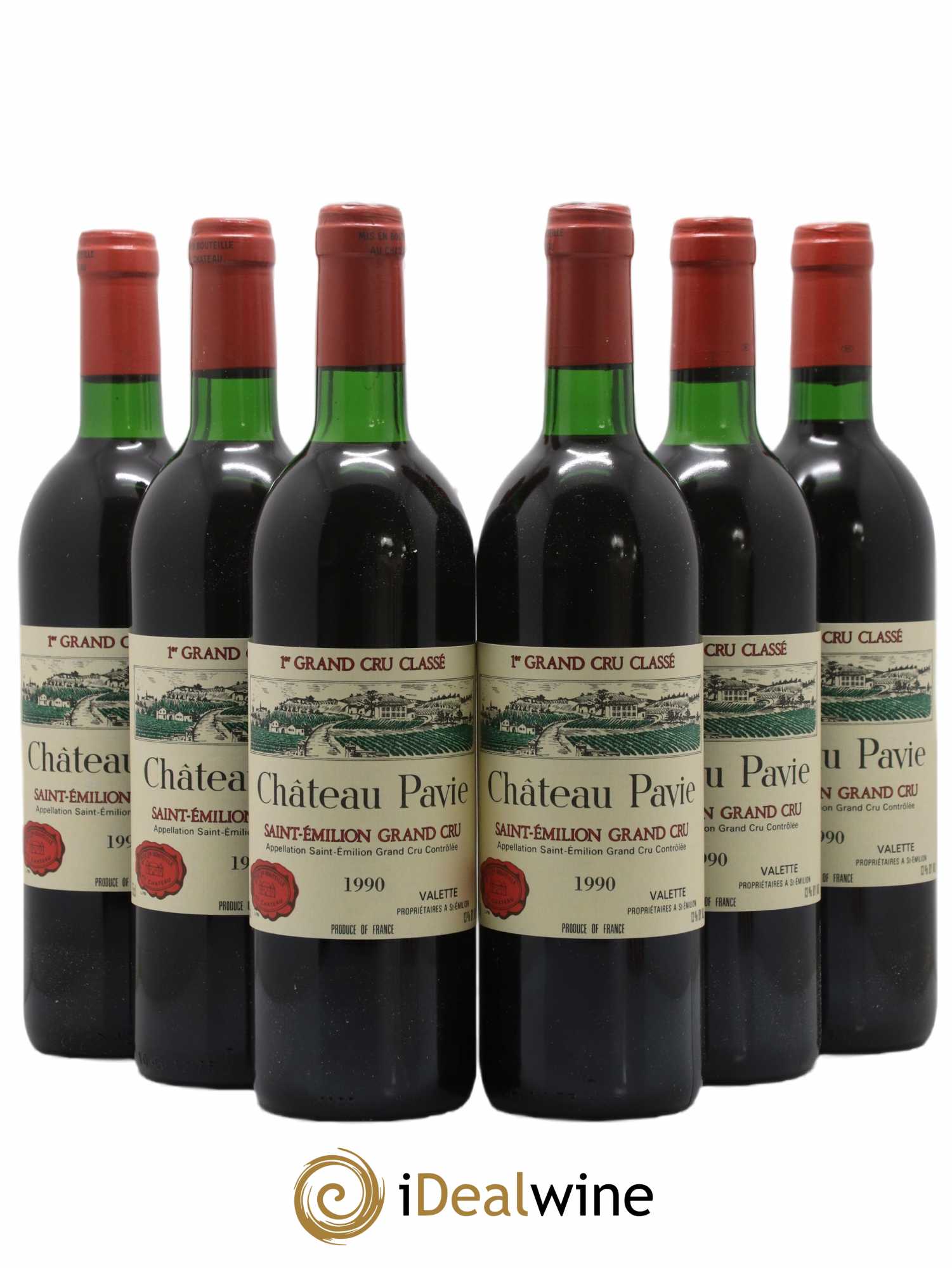 Château Pavie 1er Grand Cru Classé A 1990 - Lot de 6 bouteilles - 0