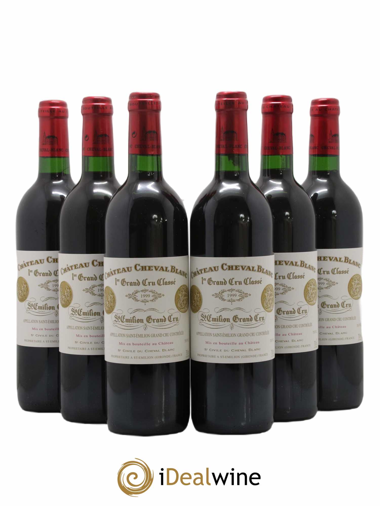 Château Cheval Blanc 1er Grand Cru Classé A 1999 - Lot de 6 bouteilles - 0