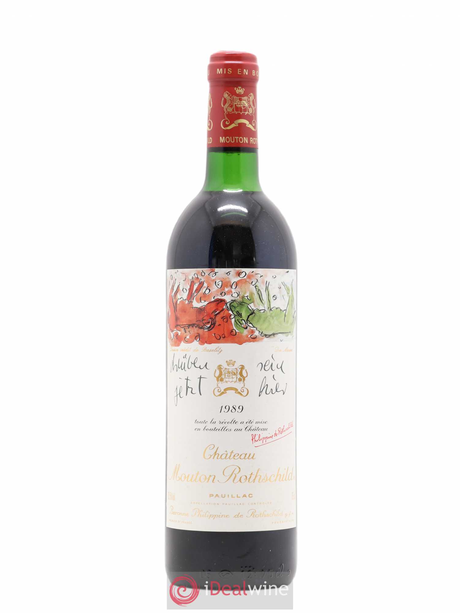 Château Mouton Rothschild 1er Grand Cru Classé 1989 - Lot de 1 bouteille - 0