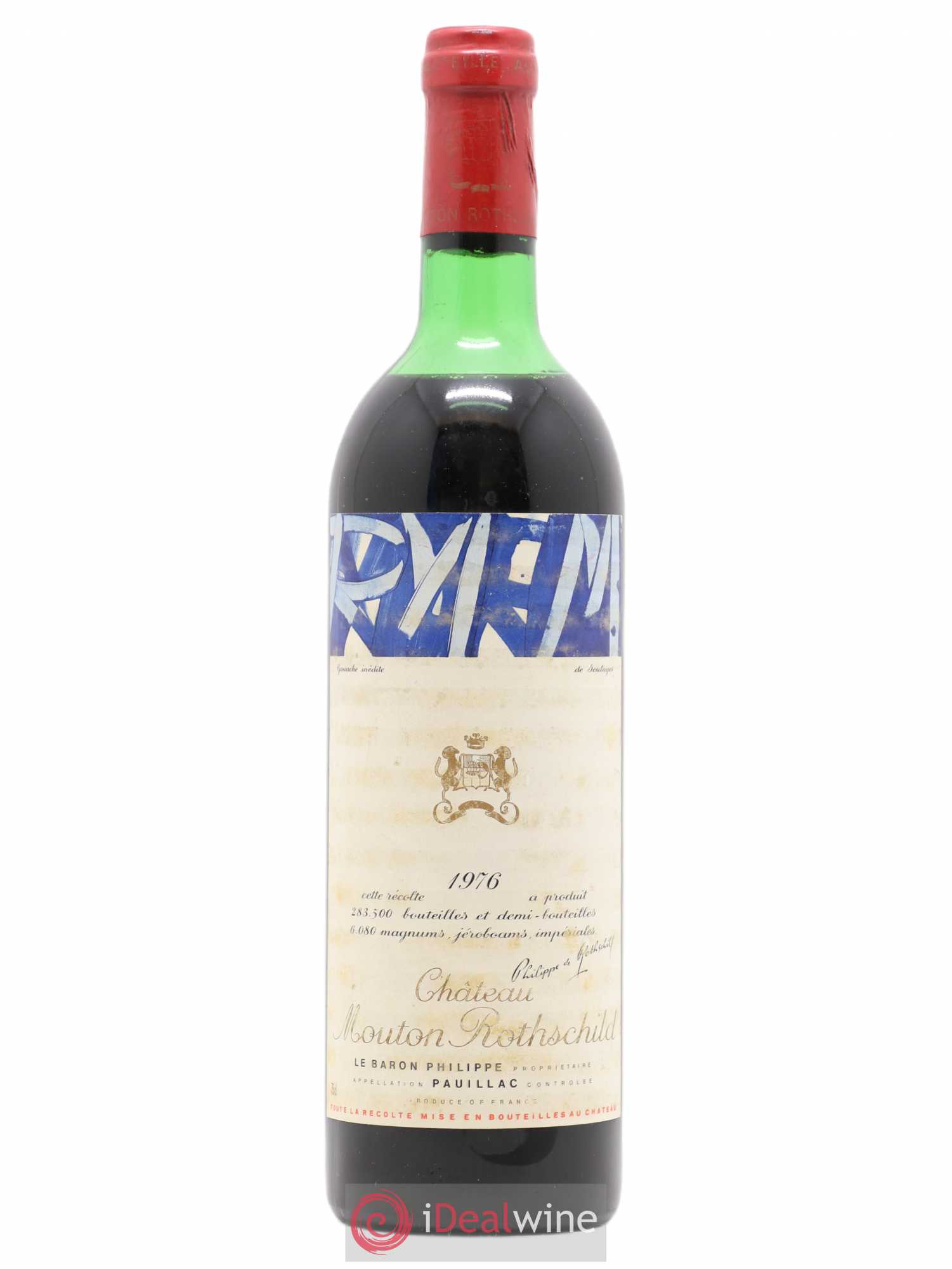 Château Mouton Rothschild 1er Grand Cru Classé 1976 - Lot de 1 bouteille - 0