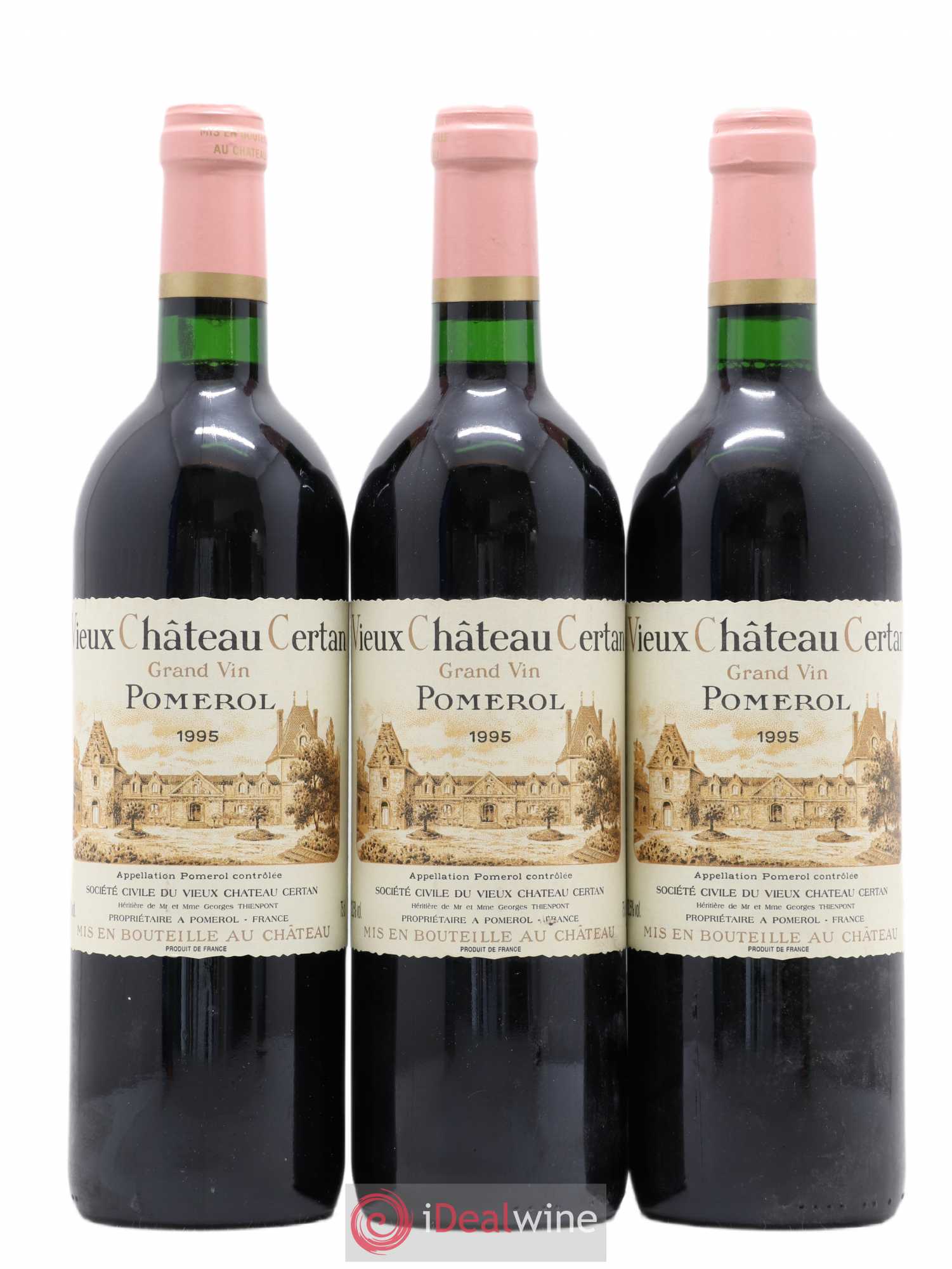 Vieux Château Certan 1995 - Lot de 3 bouteilles - 0