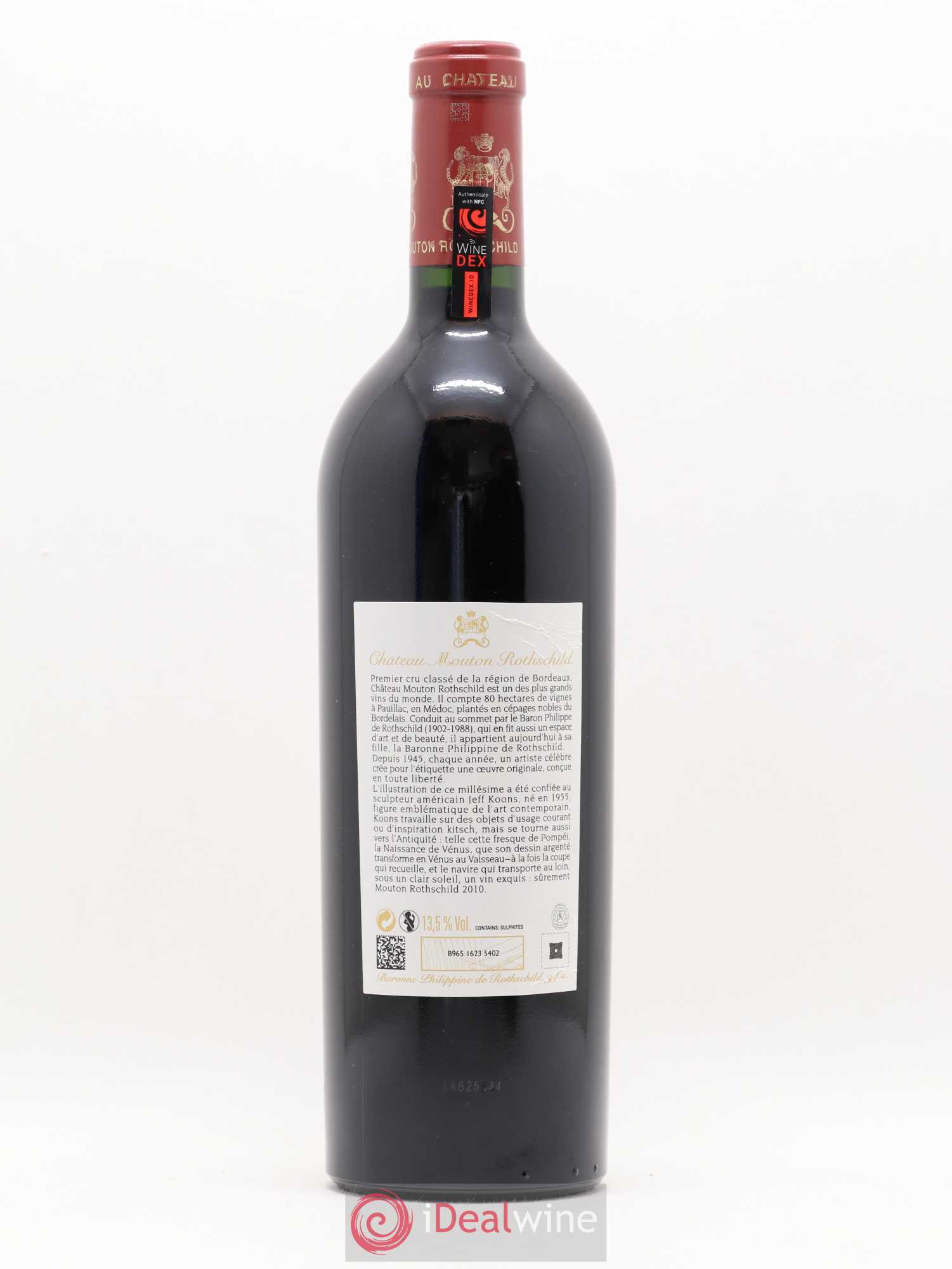Château Mouton Rothschild 1er Grand Cru Classé 2010 - Lot de 1 bouteille - 1