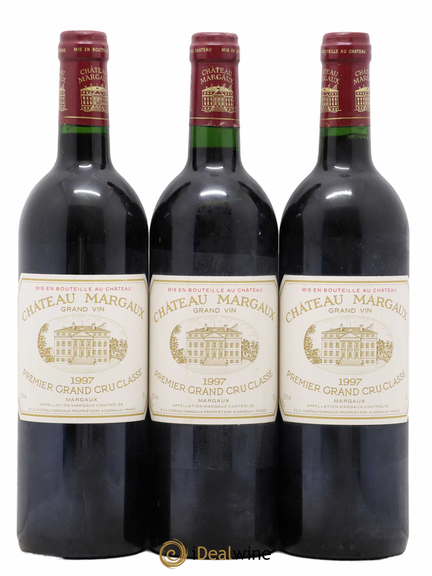 Château Margaux 1er Grand Cru Classé 1997 - Lot de 3 bouteilles - 0