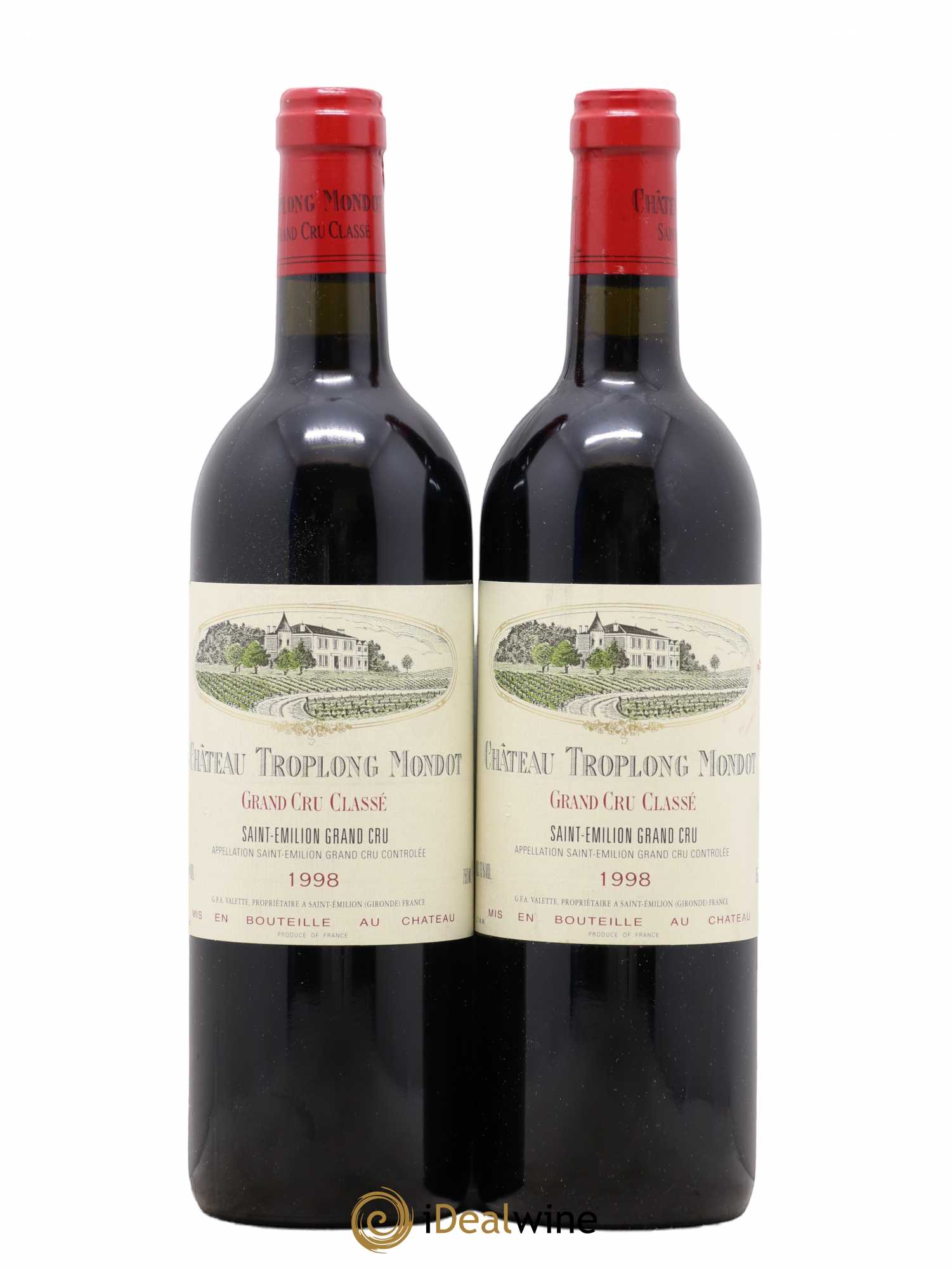 Château Troplong Mondot 1er Grand Cru Classé B 1998 - Lot de 2 bouteilles - 0