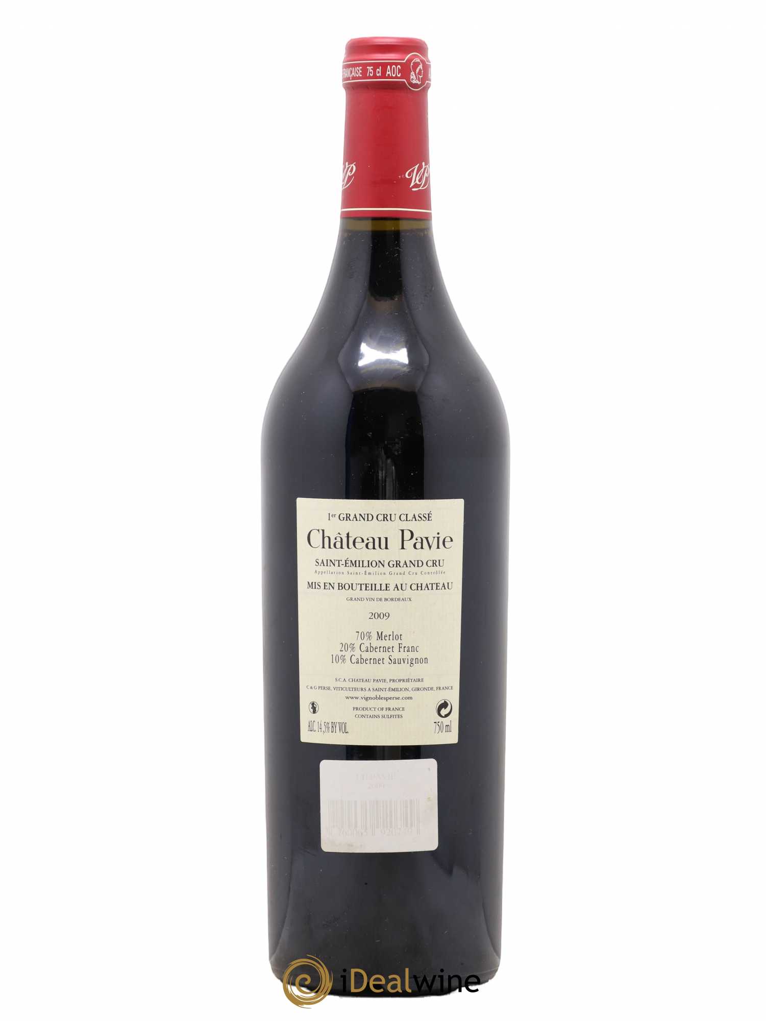 Château Pavie 1er Grand Cru Classé A 2009 - Lot de 1 bouteille - 1