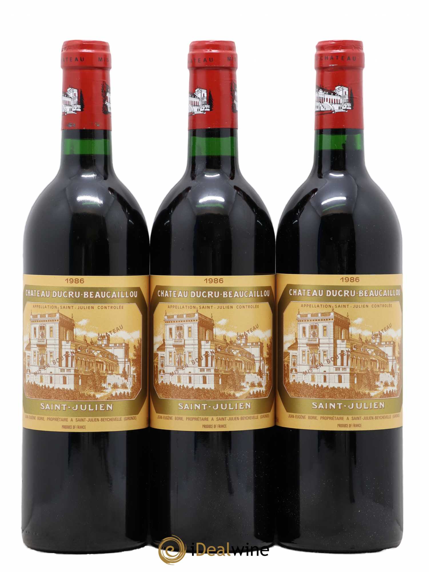 Château Ducru Beaucaillou 2ème Grand Cru Classé 1986 - Lot de 3 bouteilles - 0
