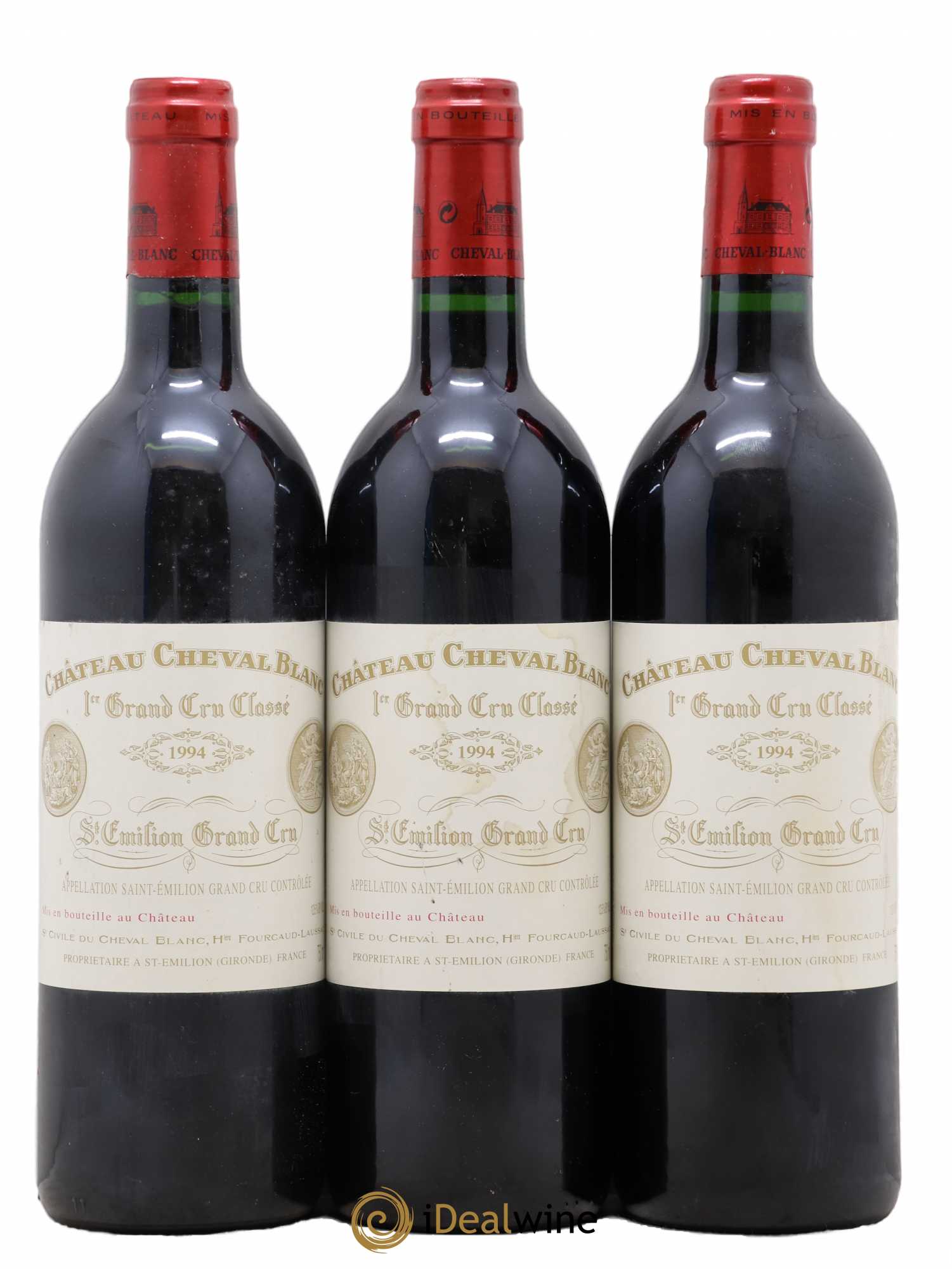 Château Cheval Blanc 1er Grand Cru Classé A 1994 - Lot de 3 bouteilles - 0