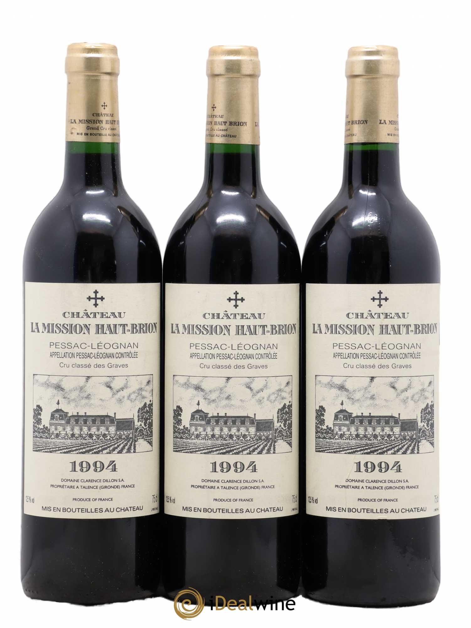 Château la Mission Haut-Brion Cru Classé de Graves 1994 - Lot de 3 bouteilles - 0