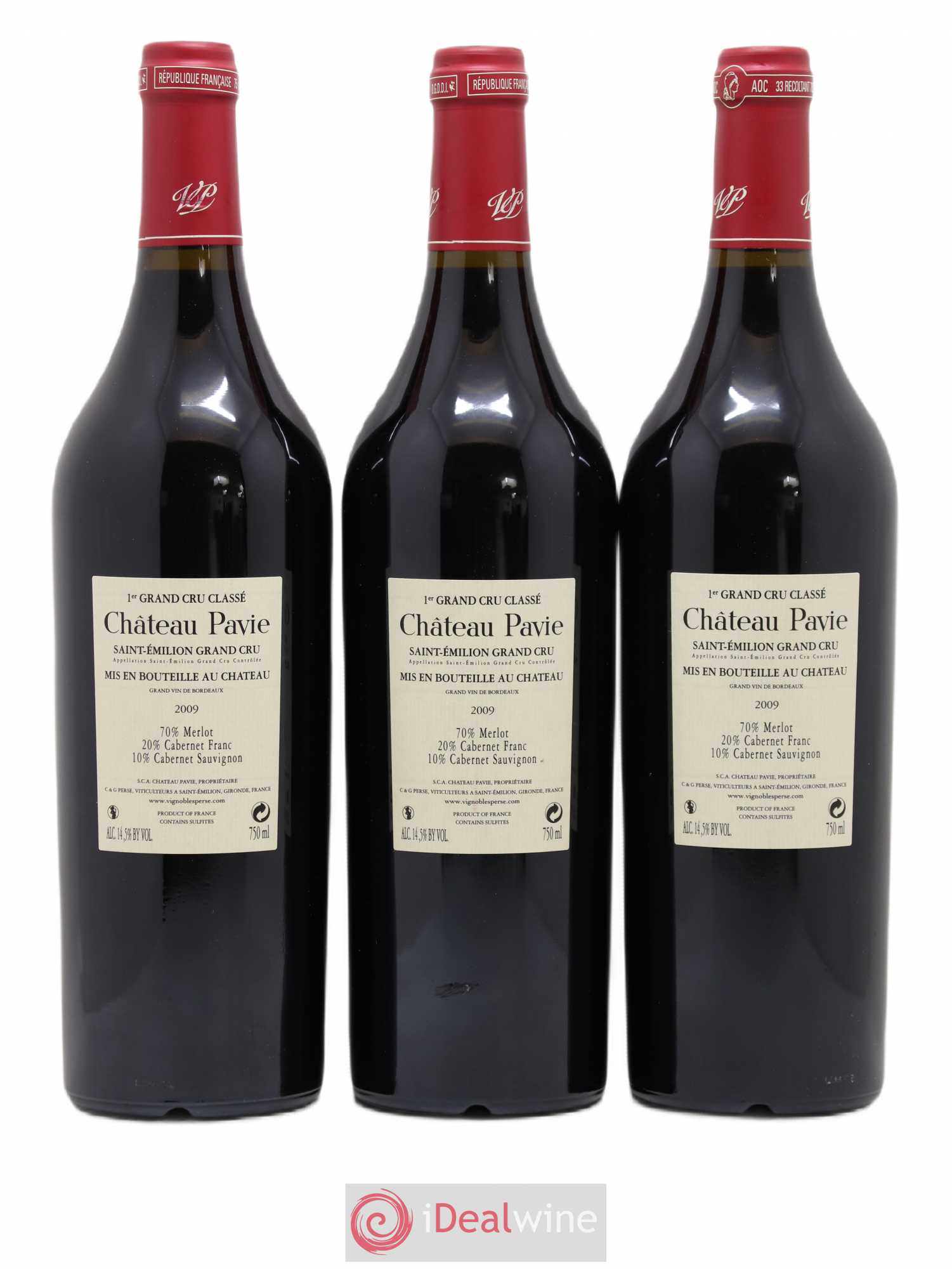 Château Pavie 1er Grand Cru Classé A 2009 - Lot de 3 bouteilles - 1