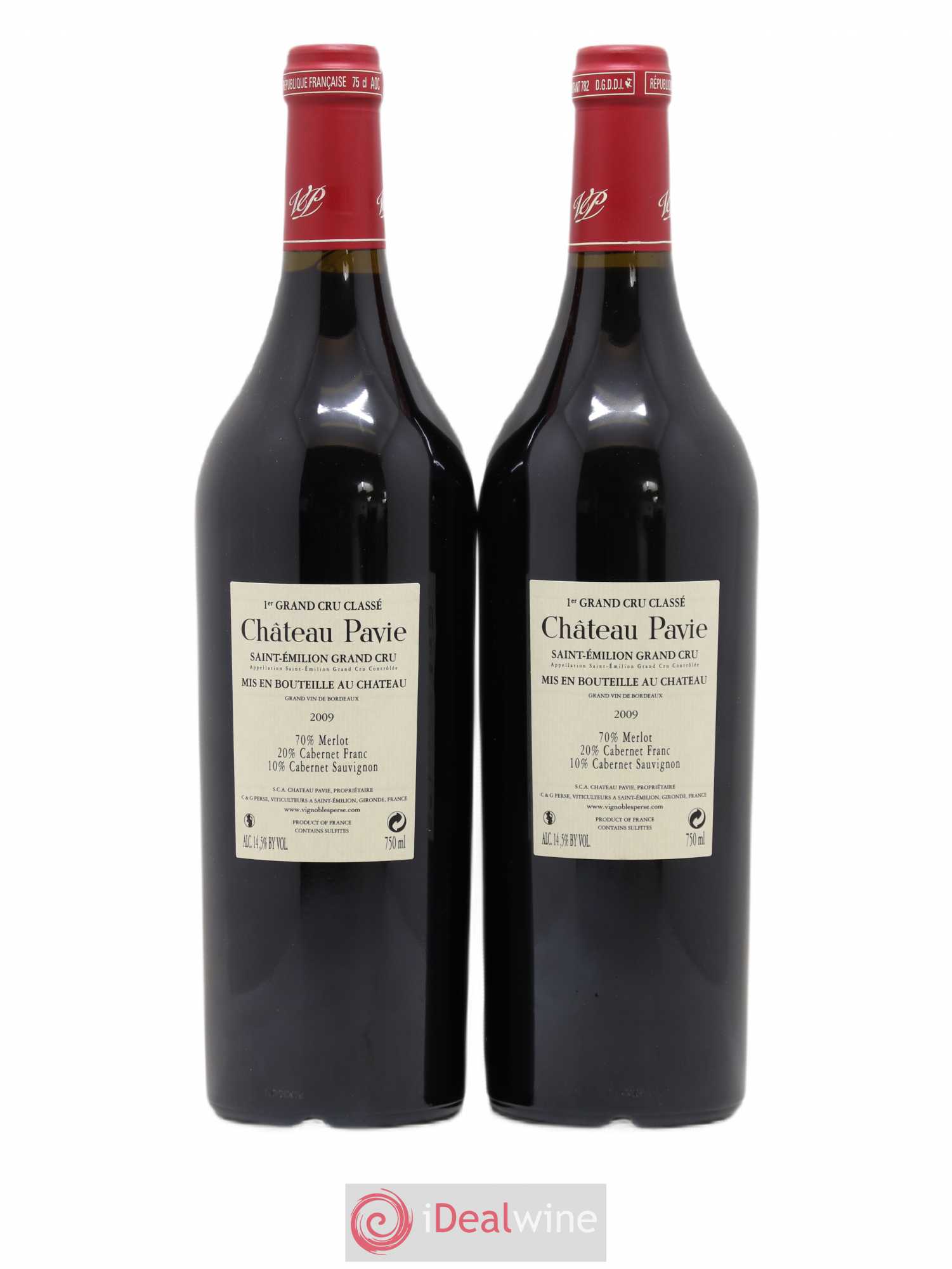 Château Pavie 1er Grand Cru Classé A 2009 - Lot de 2 bouteilles - 1
