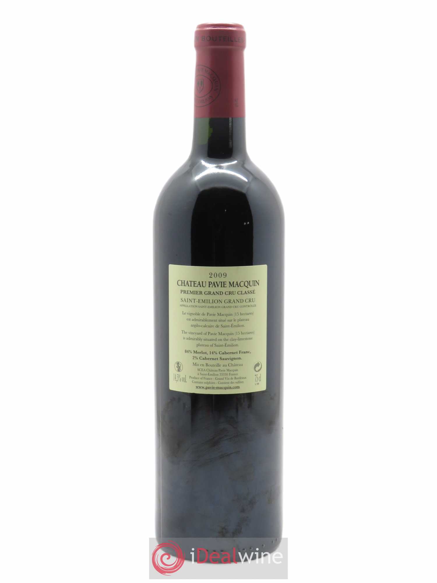 Château Pavie Macquin 1er Grand Cru Classé B 2009 - Lot de 1 bouteille - 1