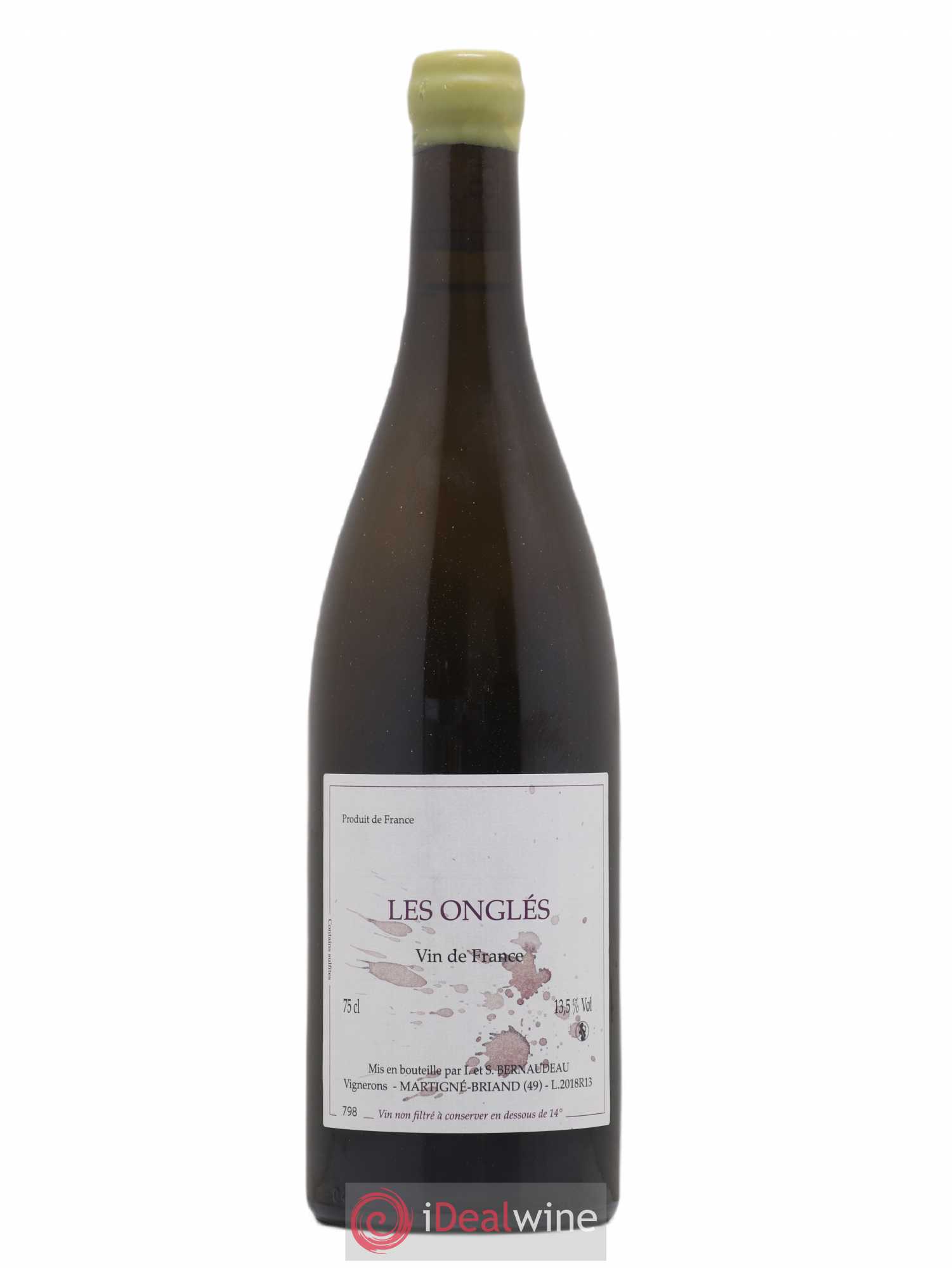 Vin de France Les Onglés Stéphane Bernaudeau 2018 - Lot de 1 bouteille - 0