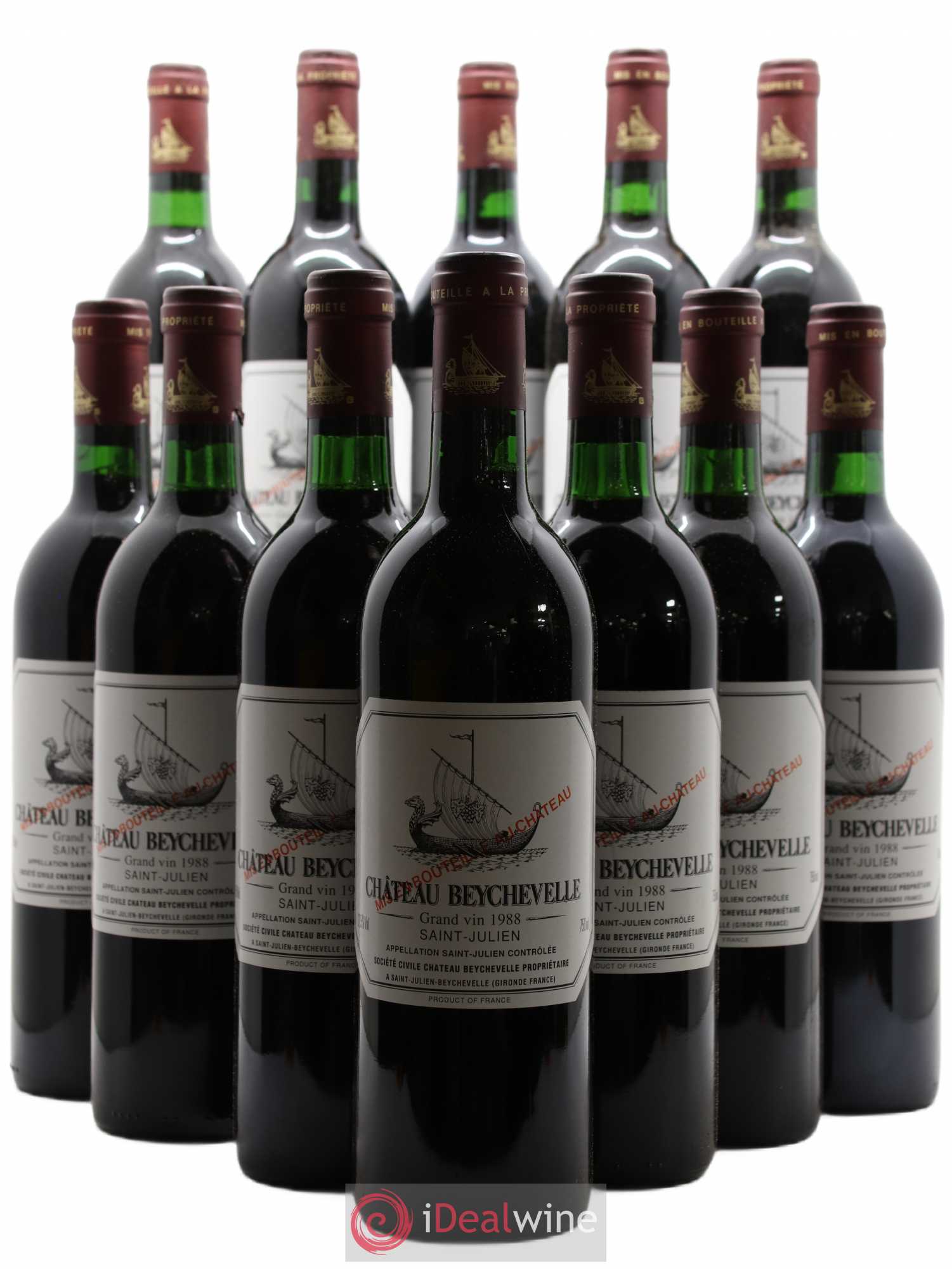 Château Beychevelle 4ème Grand Cru Classé 1988 - Lot de 12 bouteilles - 0