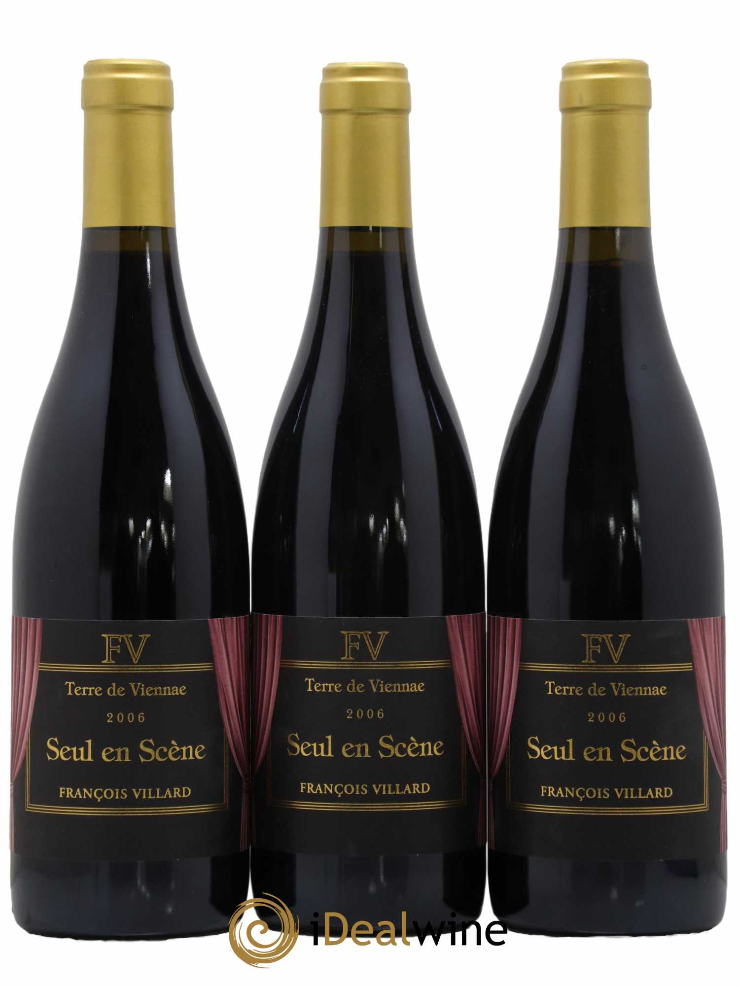 Collines Rhodaniennes Seul en Scene Terre de Viennae Francois Villard 2006 - Lot de 3 bouteilles - 0
