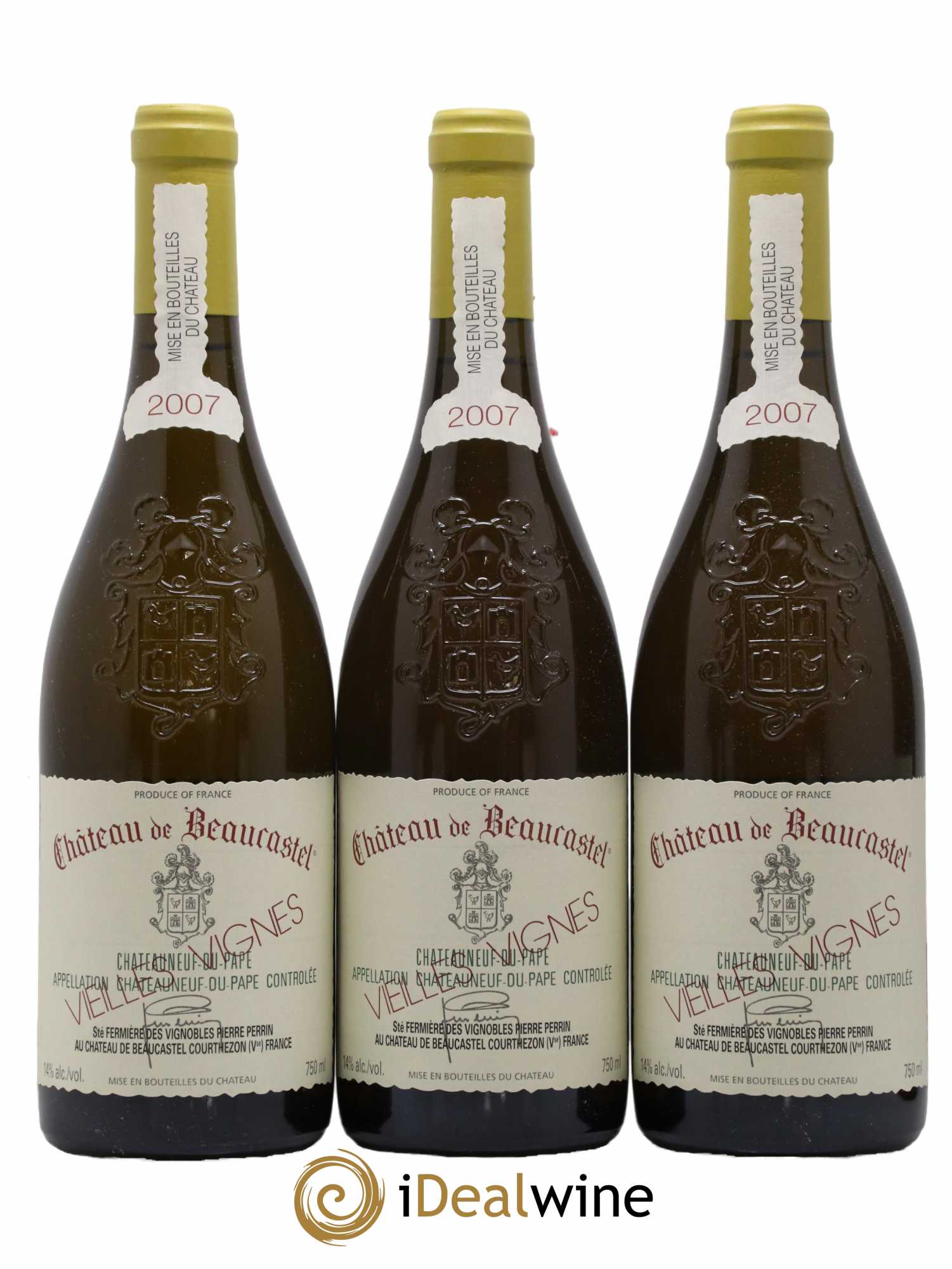 Châteauneuf-du-Pape Château de Beaucastel Vieilles vignes Roussanne Famille Perrin 2007 - Lot de 6 bouteilles - 2