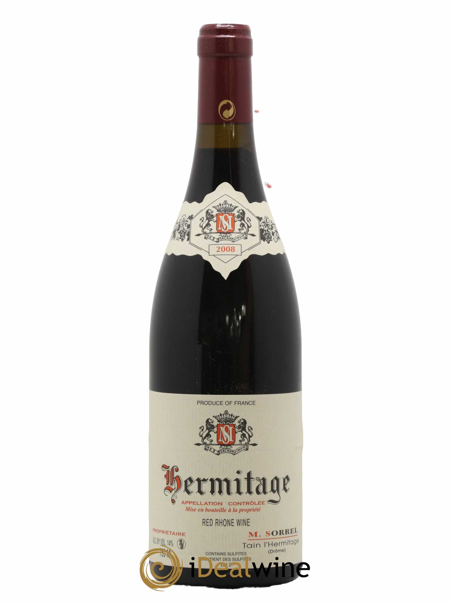 Hermitage Marc Sorrel 2008 - Lot de 1 bouteille - 0