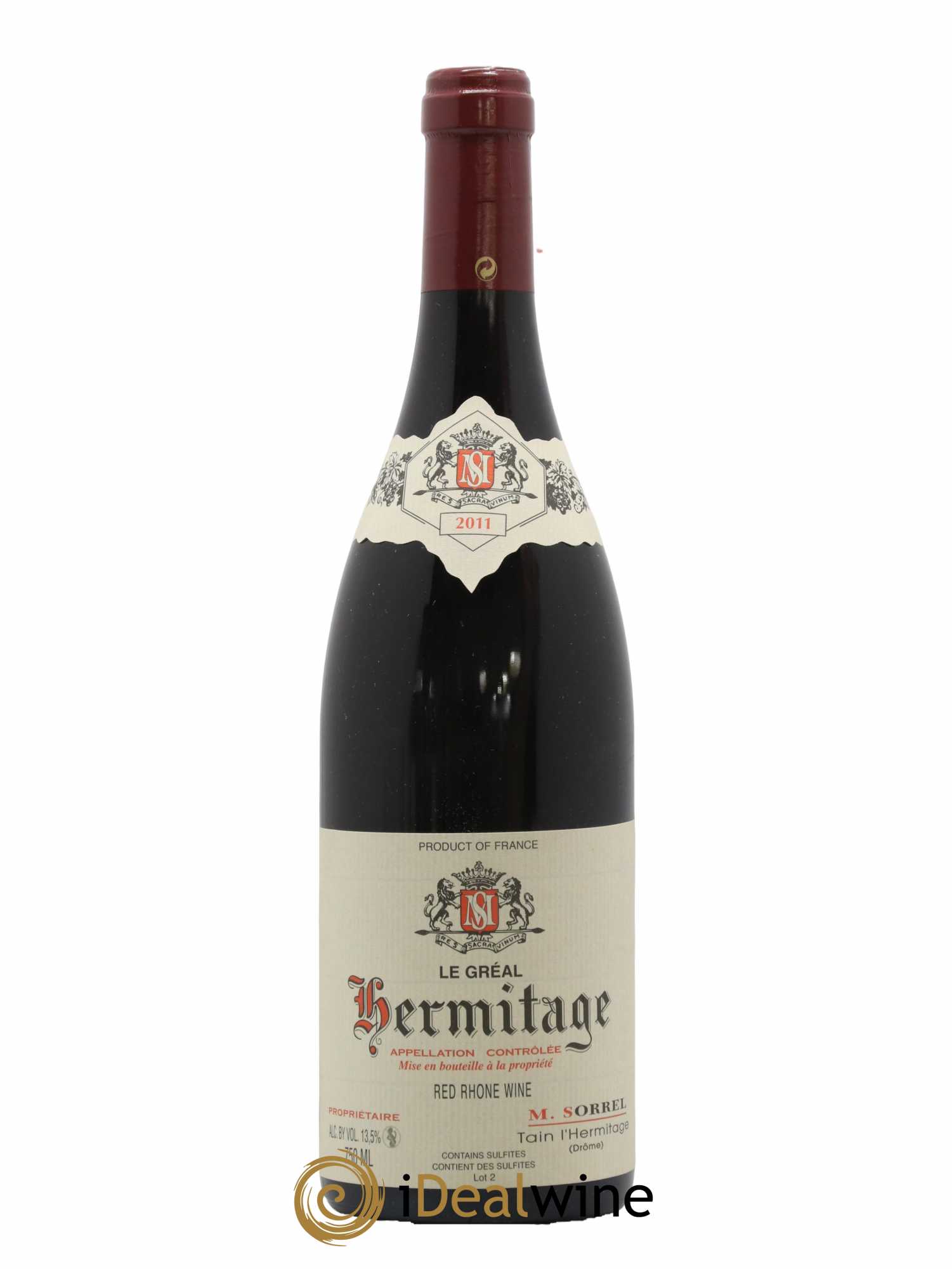 Hermitage Le Gréal Marc Sorrel 2011 - Lot de 1 bouteille - 0
