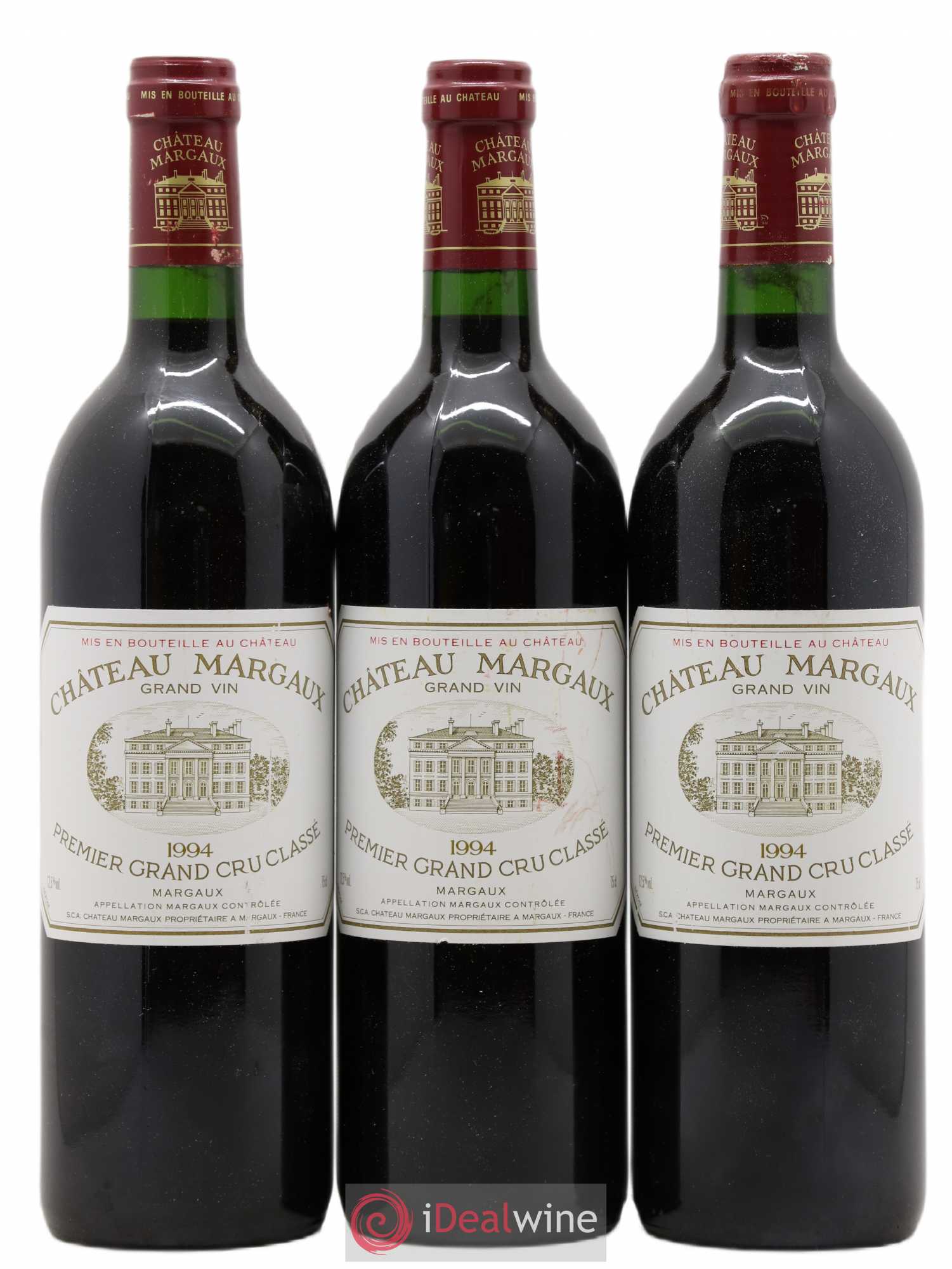 Château Margaux 1er Grand Cru Classé 1994 - Lot de 3 bouteilles - 0