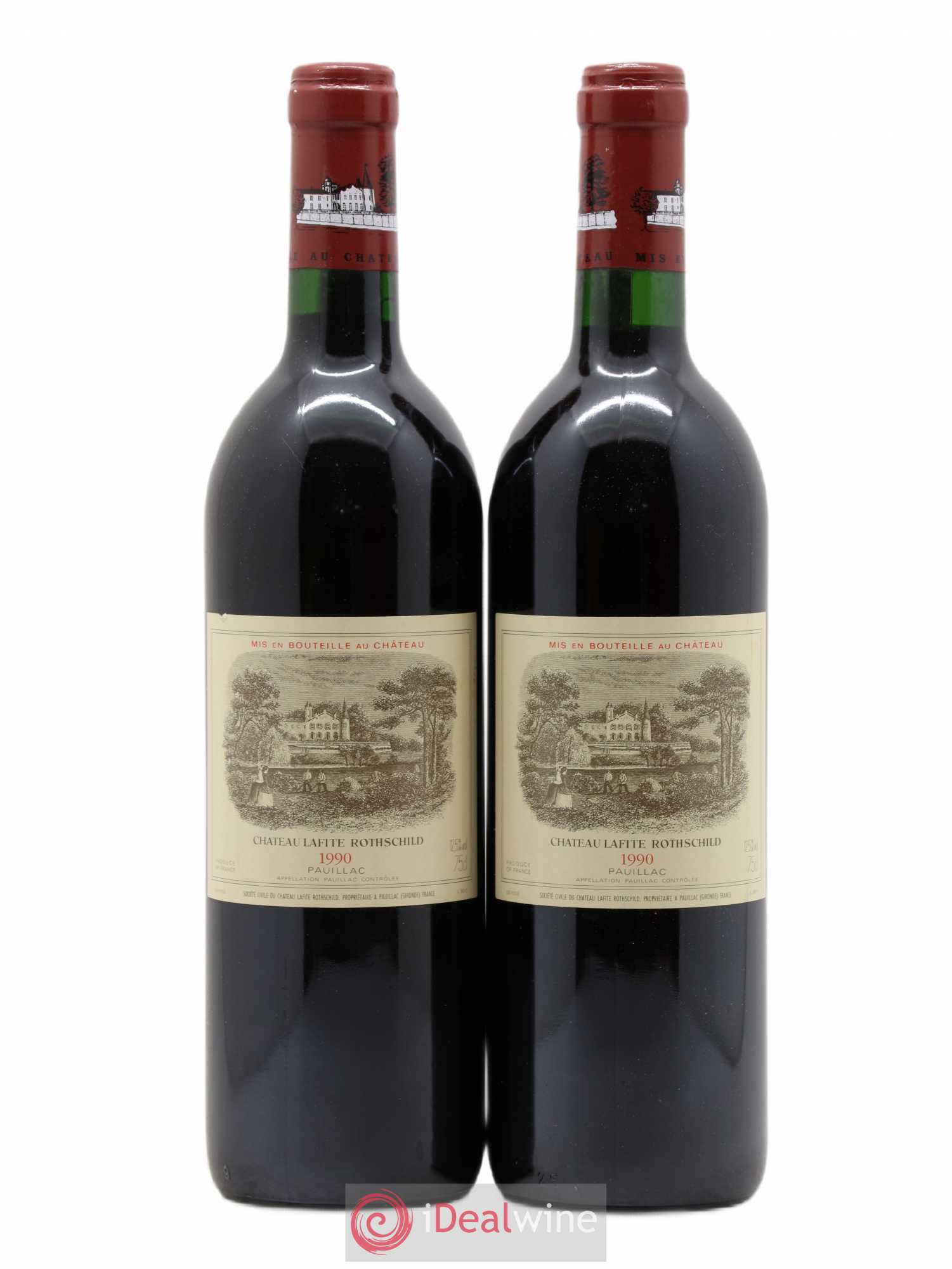 Château Lafite Rothschild 1er Grand Cru Classé 1990 - Lot de 2 bouteilles - 0