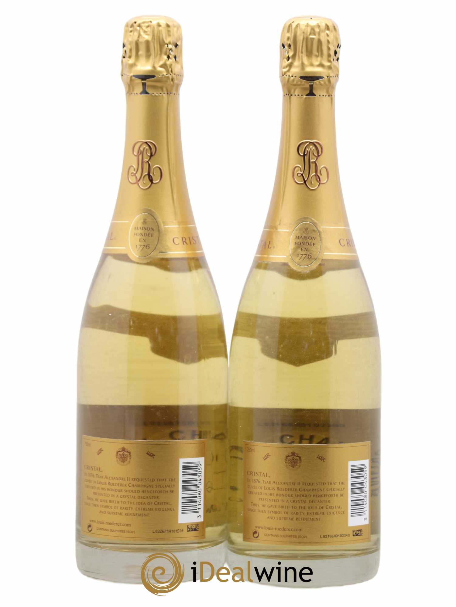 Cristal Louis Roederer 2002 - Lot de 2 bouteilles - 1