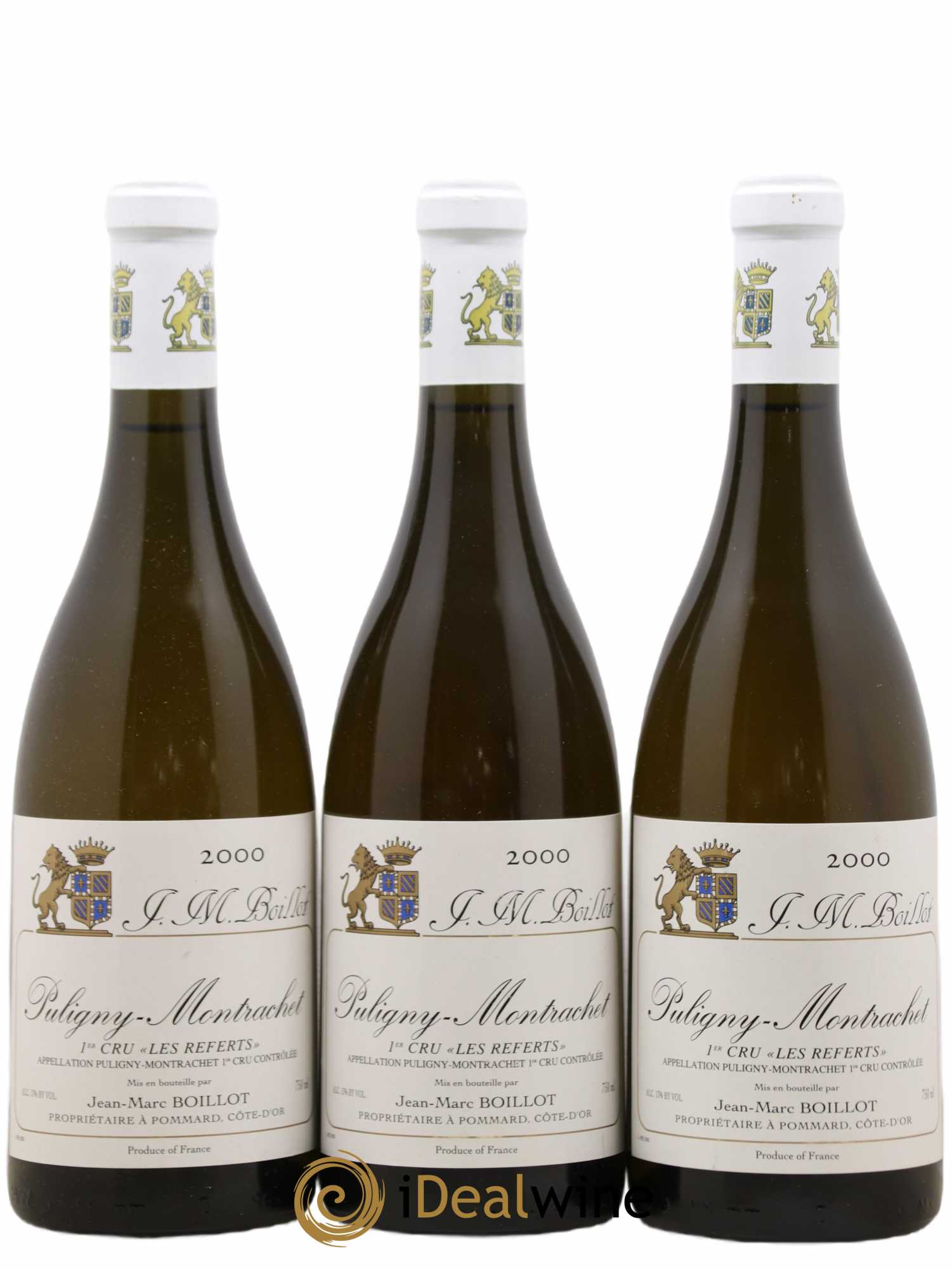 Puligny-Montrachet 1er Cru Les Referts Jean-Marc Boillot 2000 - Lot de 3 bouteilles - 0