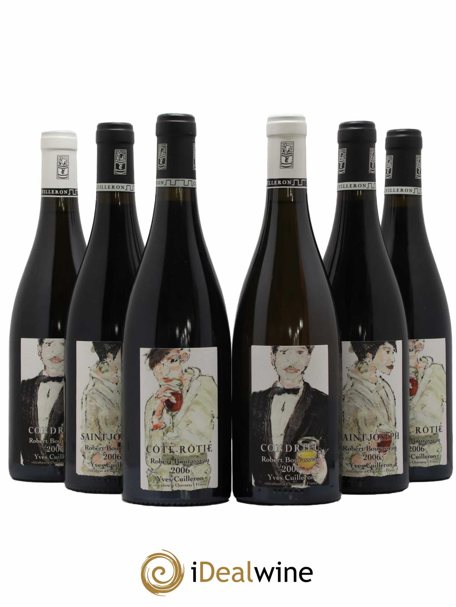 Condrieu - Saint-Joseph - Côte-Rôtie Caisse 3 appellations Bourasseau Yves Cuilleron (Domaine) 2006/2007 - Lot de 6 bouteilles - 0