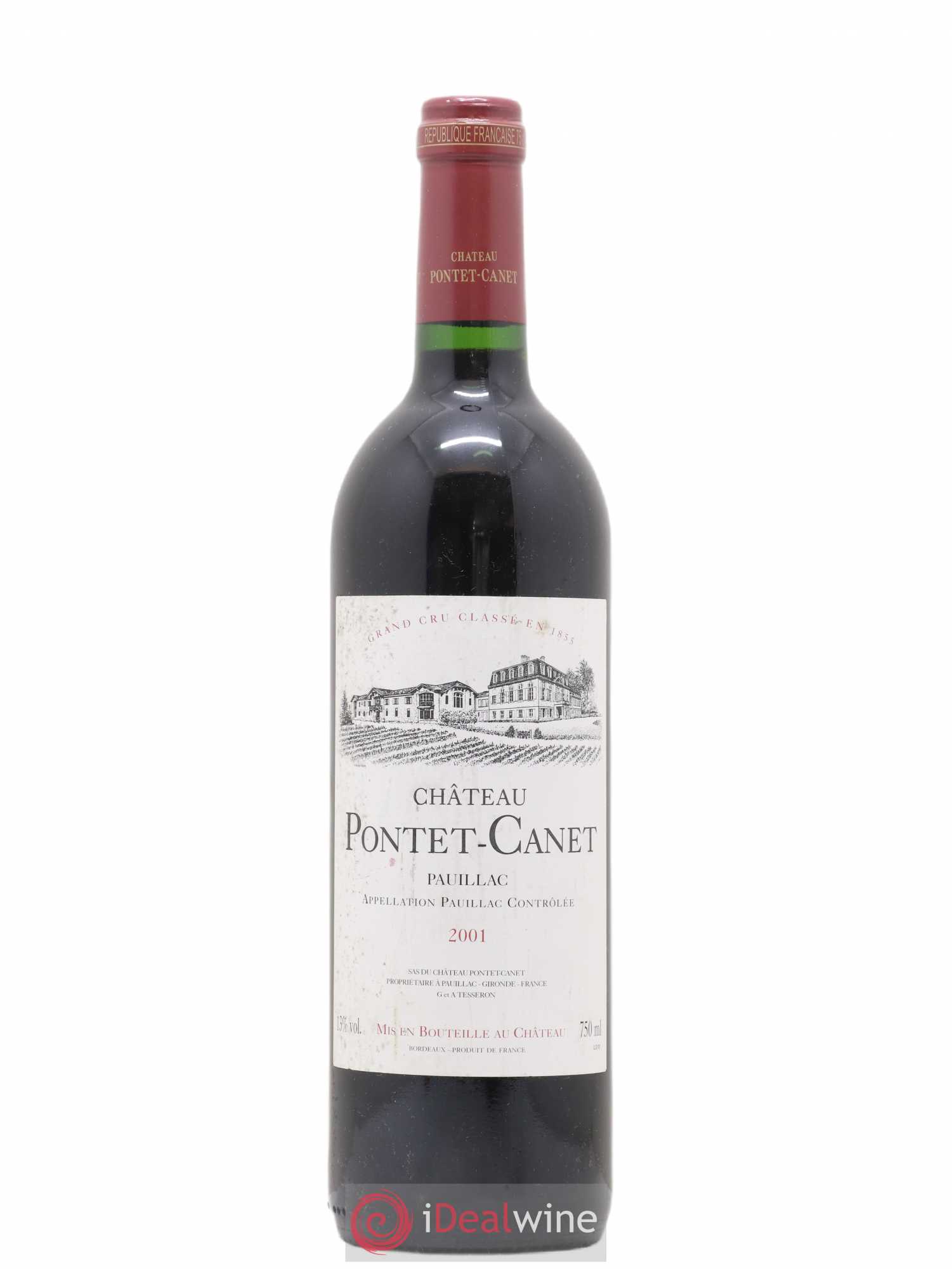 Château Pontet Canet 5ème Grand Cru Classé 2001 - Lot de 1 bouteille - 0